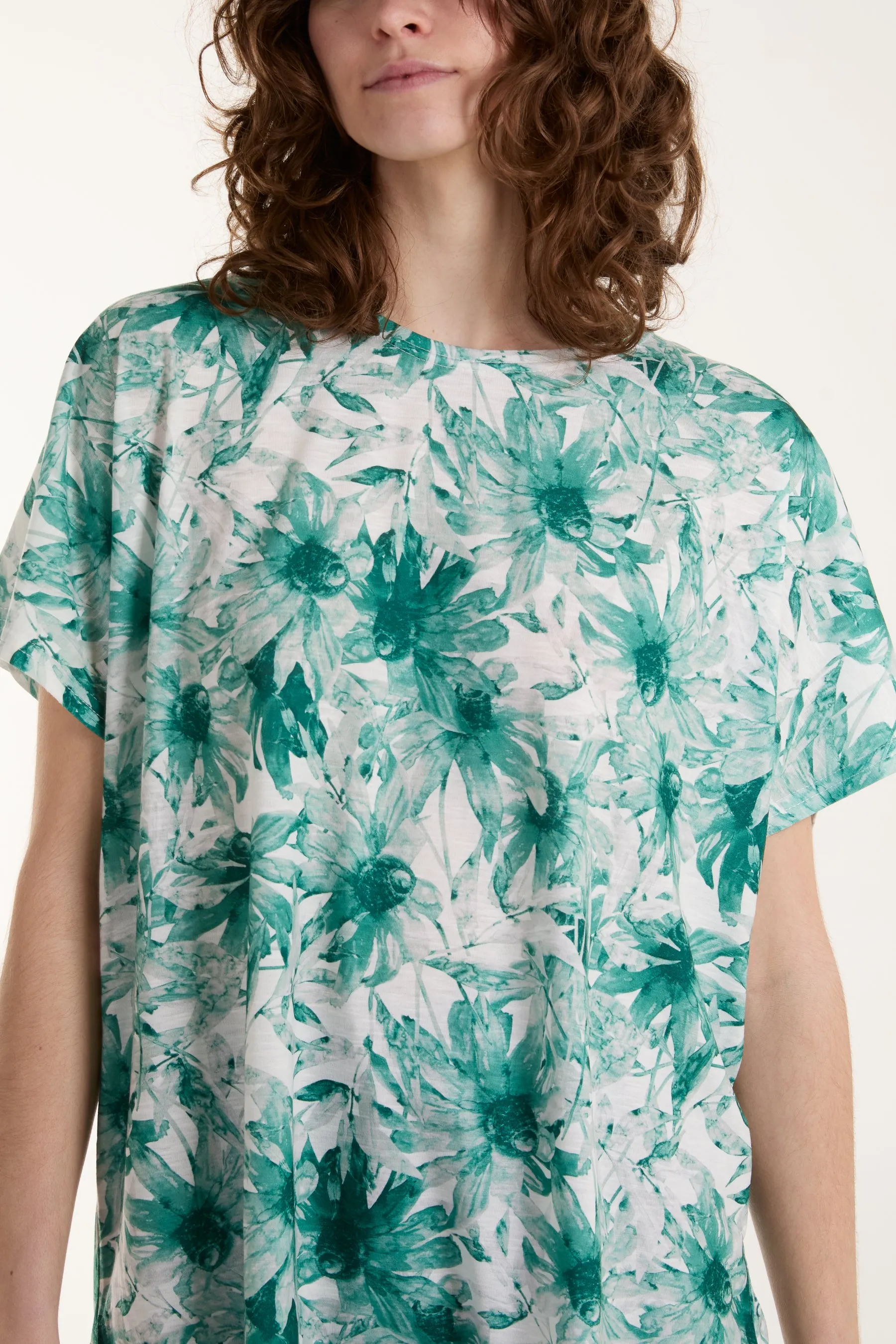 Abstract Floral Print Tee