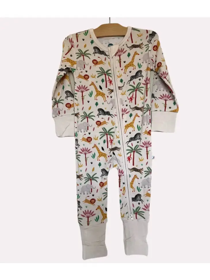 Baby Bamboo Sleeper Pajamas - Safari