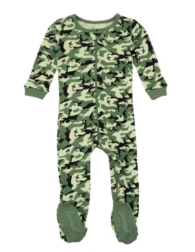 Baby Footed Camouflage Print Pajamas