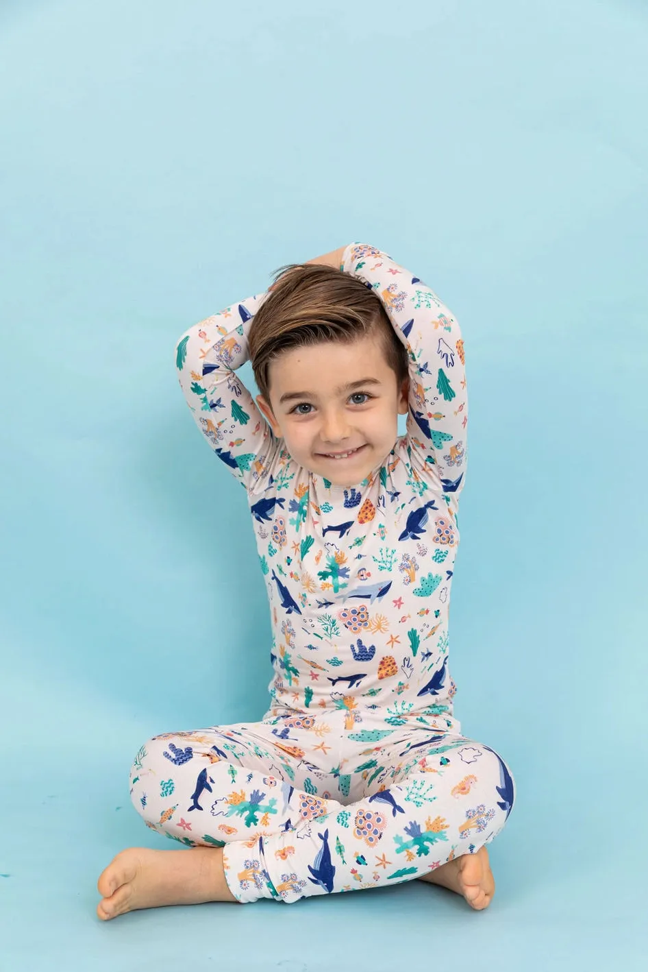 Bird & Bean Bamboo Long Sleeved PJ Set - Seas the Day