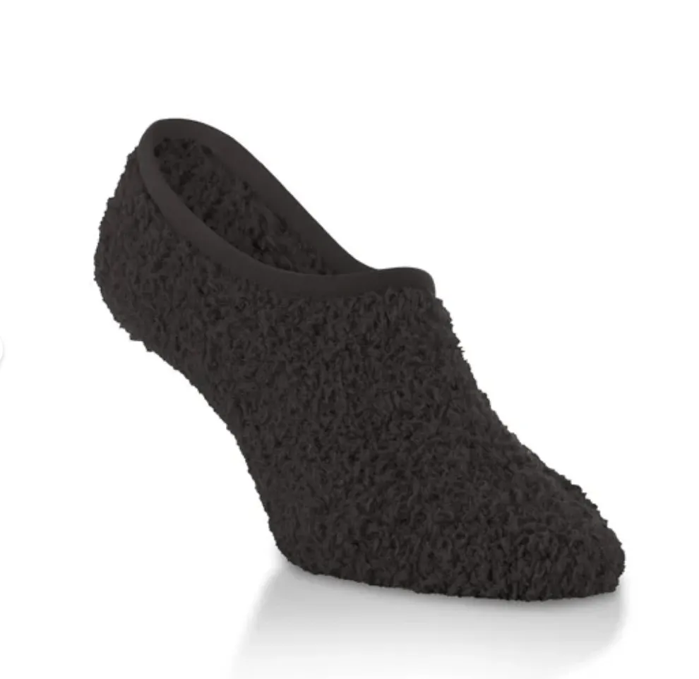 Black Cozy Footsie Socks