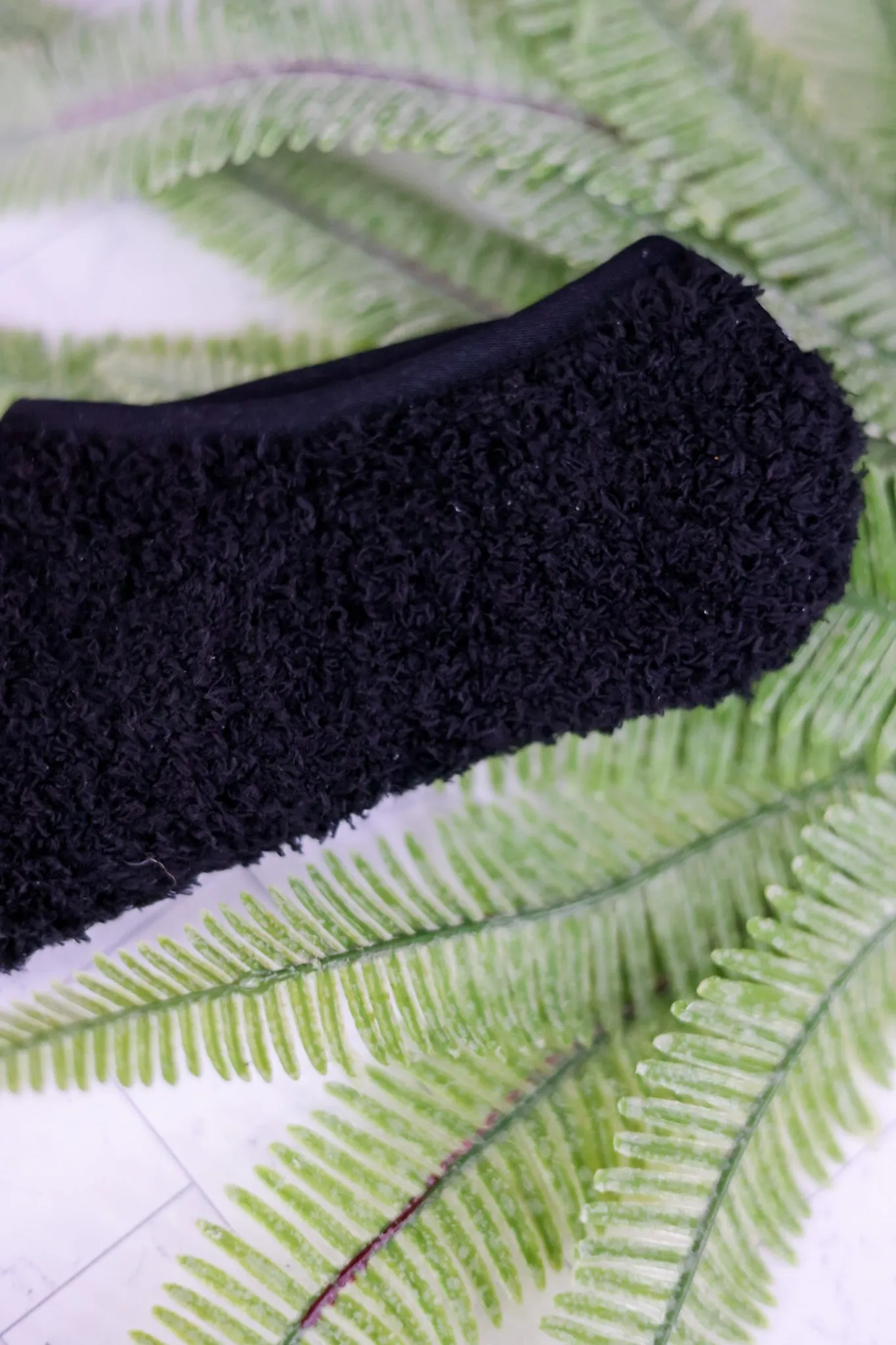 Black Cozy Footsie Socks