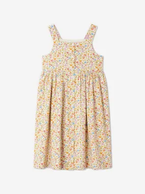 Bonpoint Girls Laly Floral Pinafore Dress in Multicolour