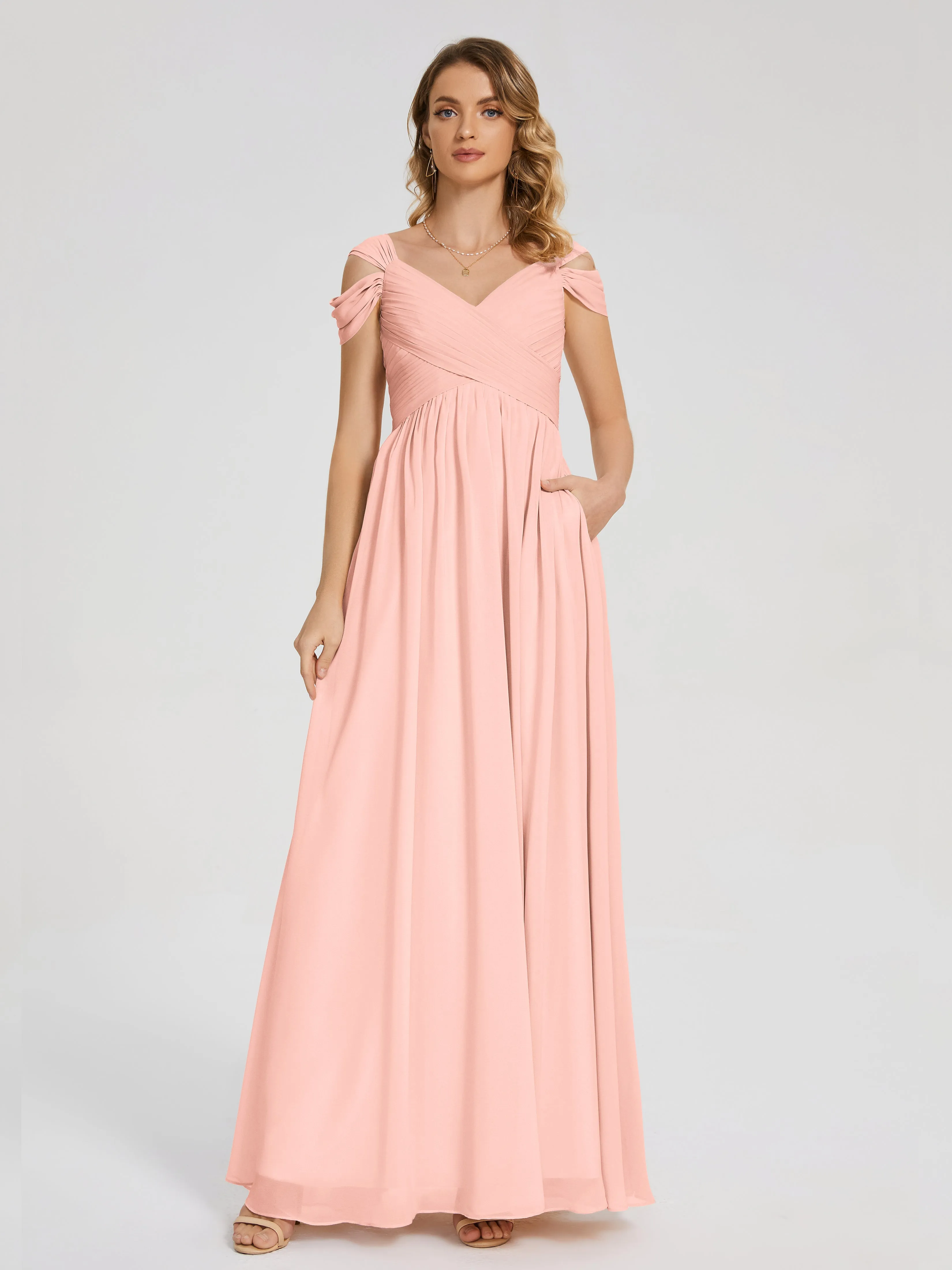 Charlee Flowy Split Chiffon Bridesmaid Dresses