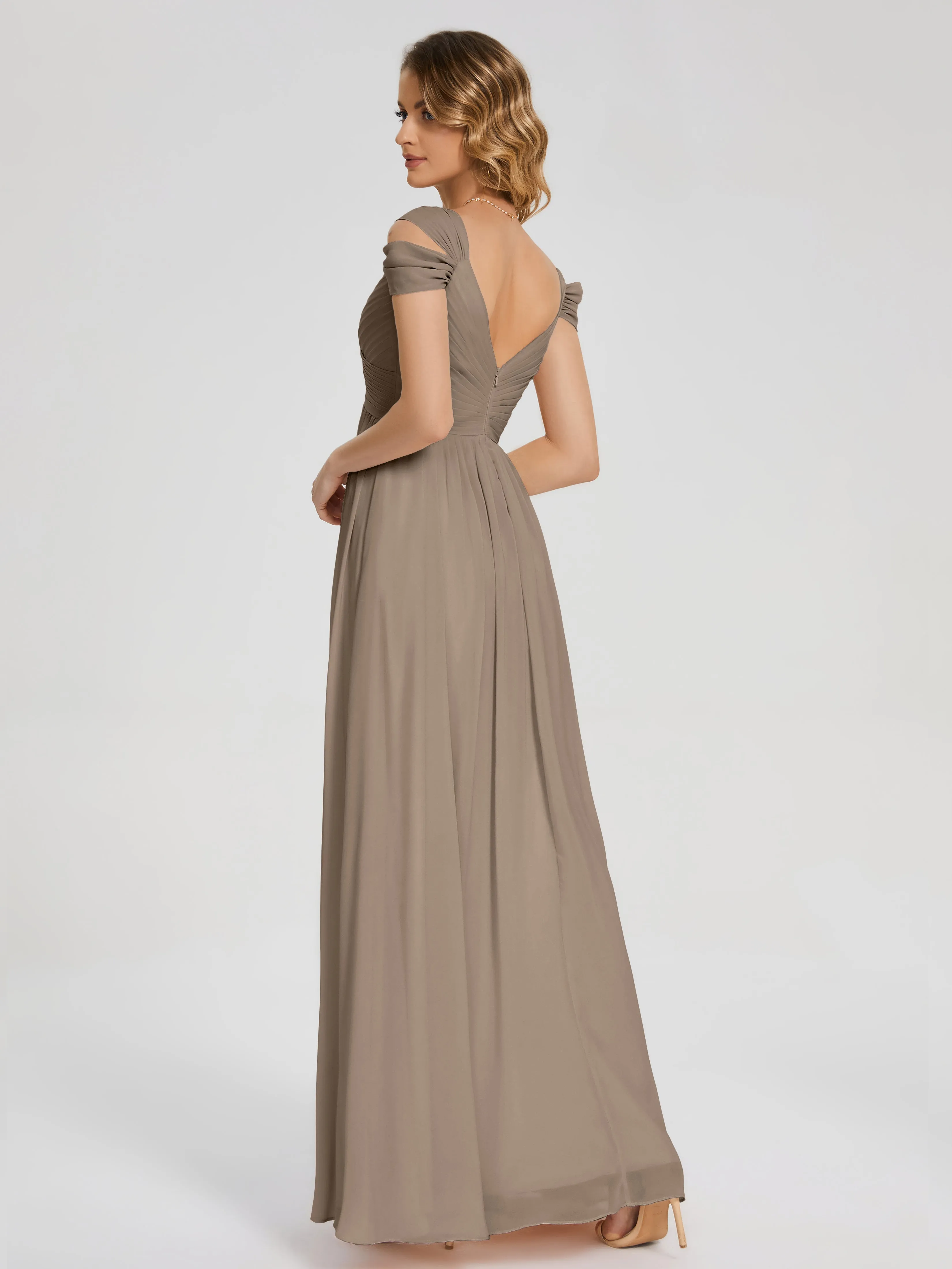 Charlee Flowy Split Chiffon Bridesmaid Dresses