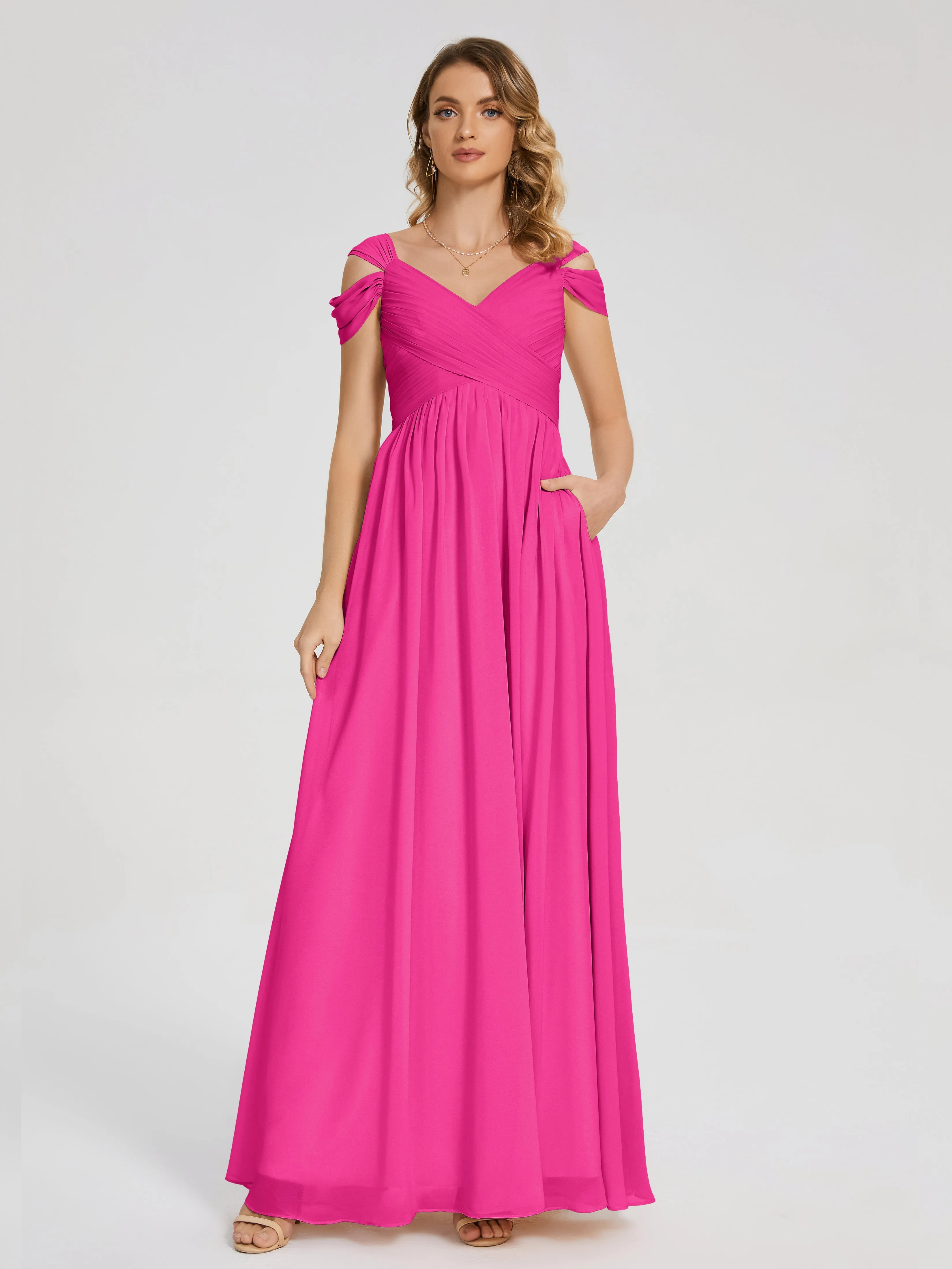 Charlee Flowy Split Chiffon Bridesmaid Dresses