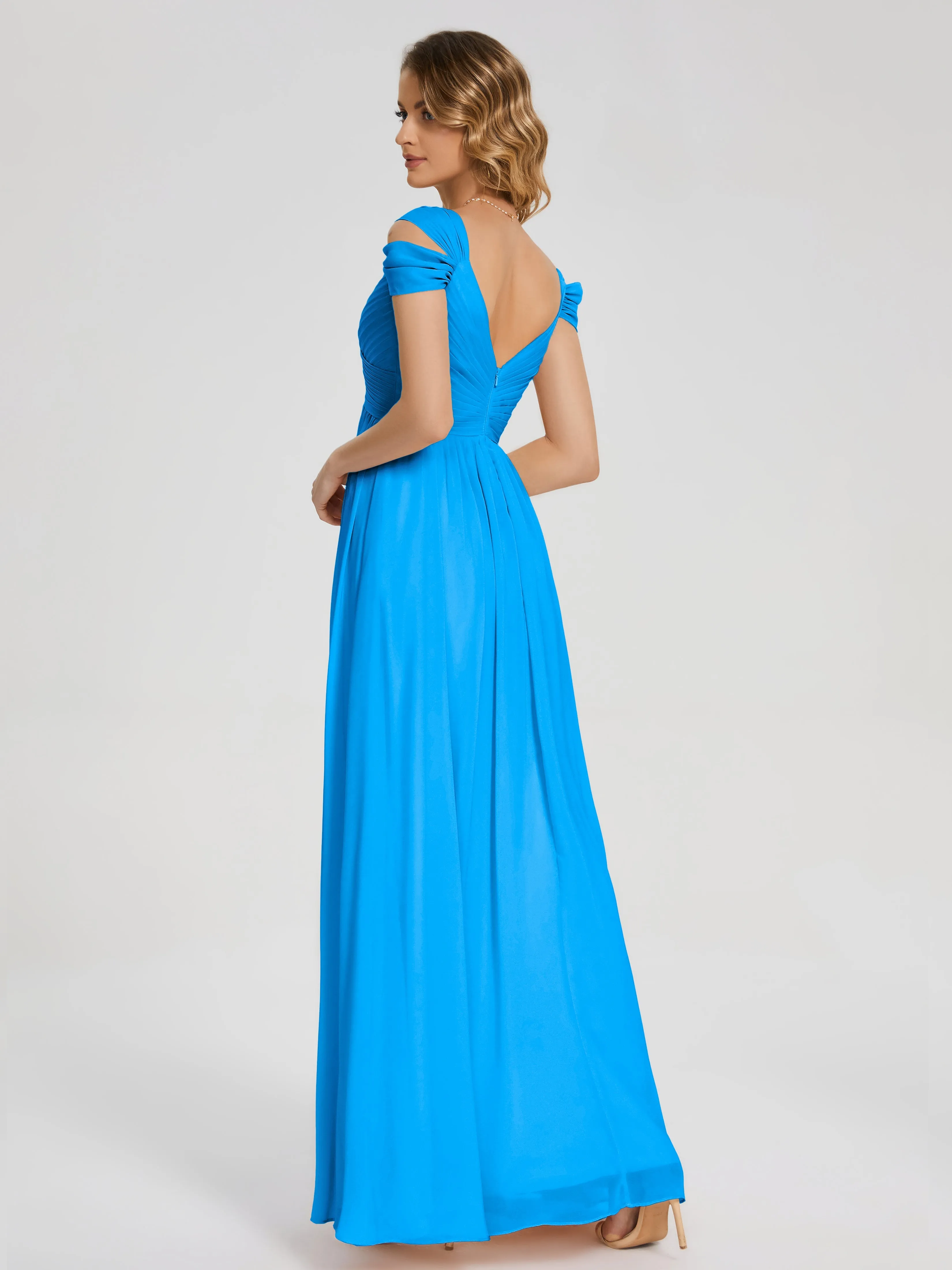 Charlee Flowy Split Chiffon Bridesmaid Dresses