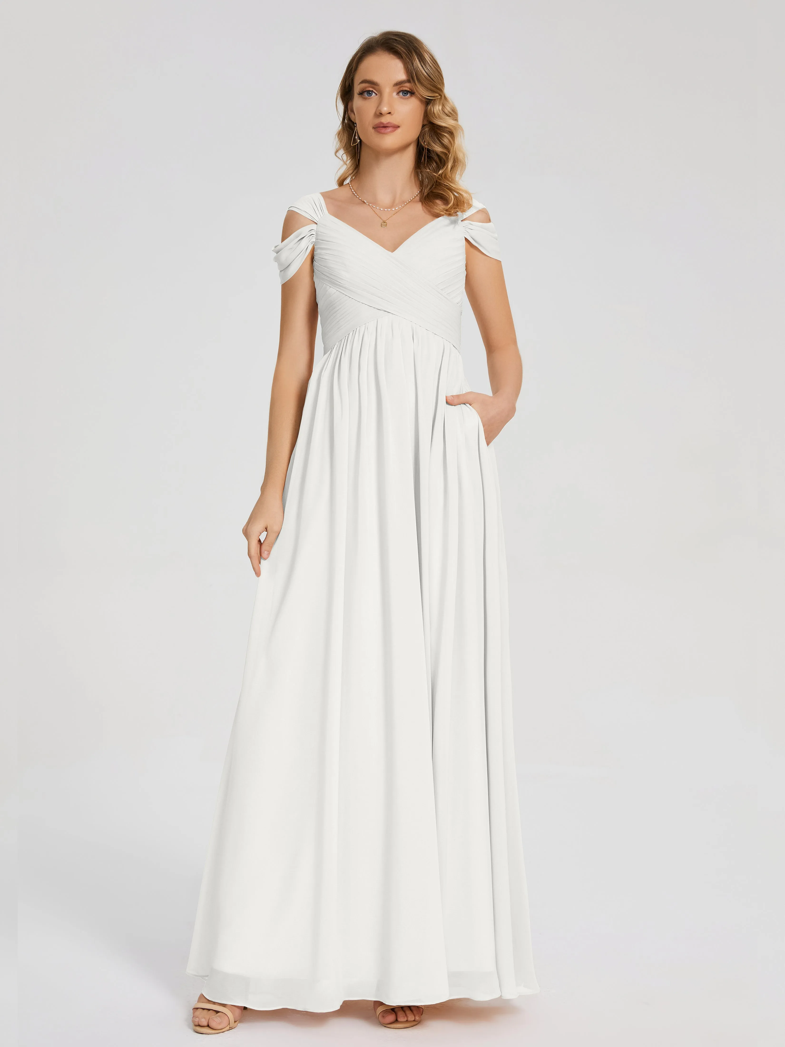 Charlee Flowy Split Chiffon Bridesmaid Dresses