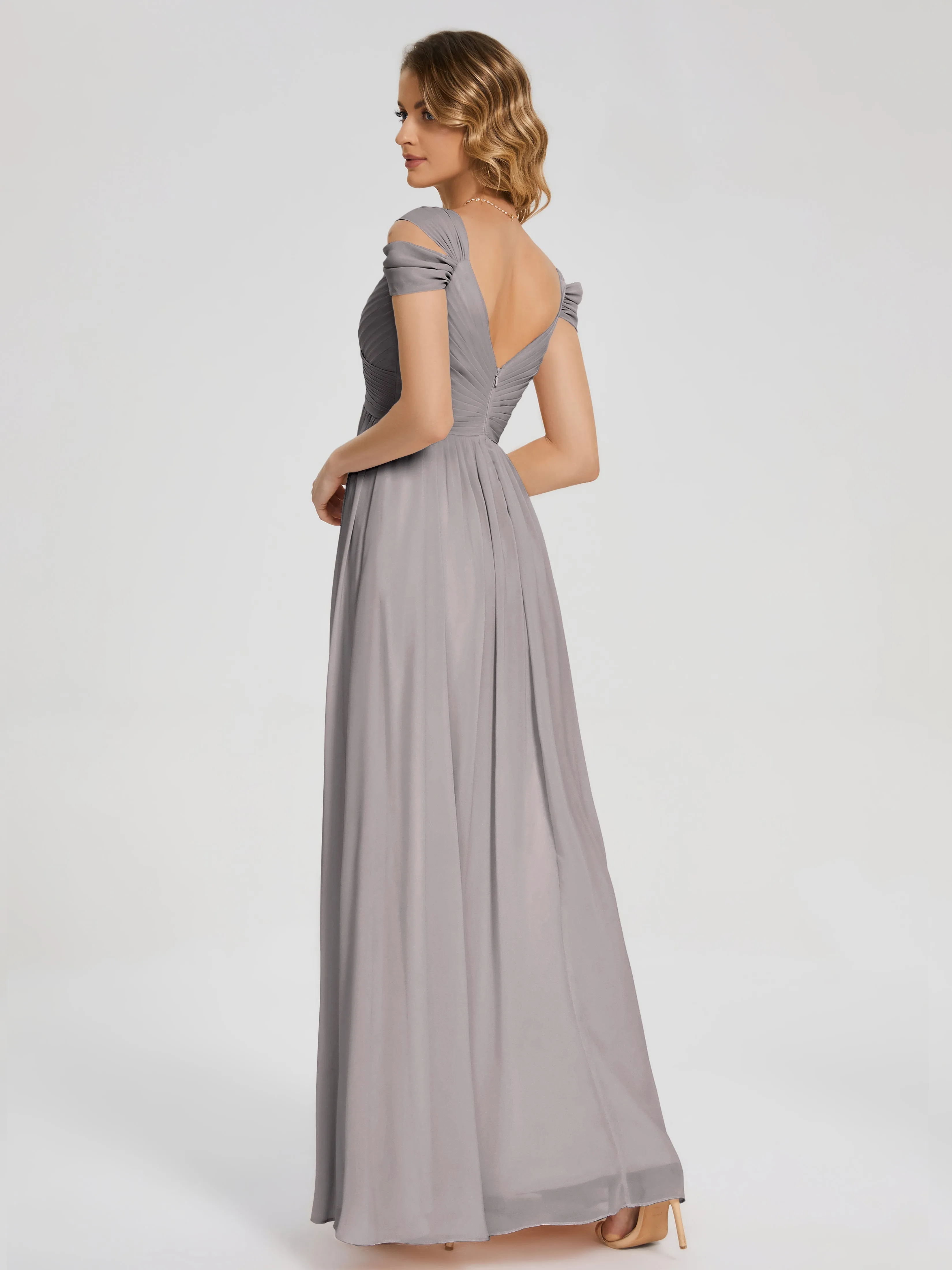 Charlee Flowy Split Chiffon Bridesmaid Dresses