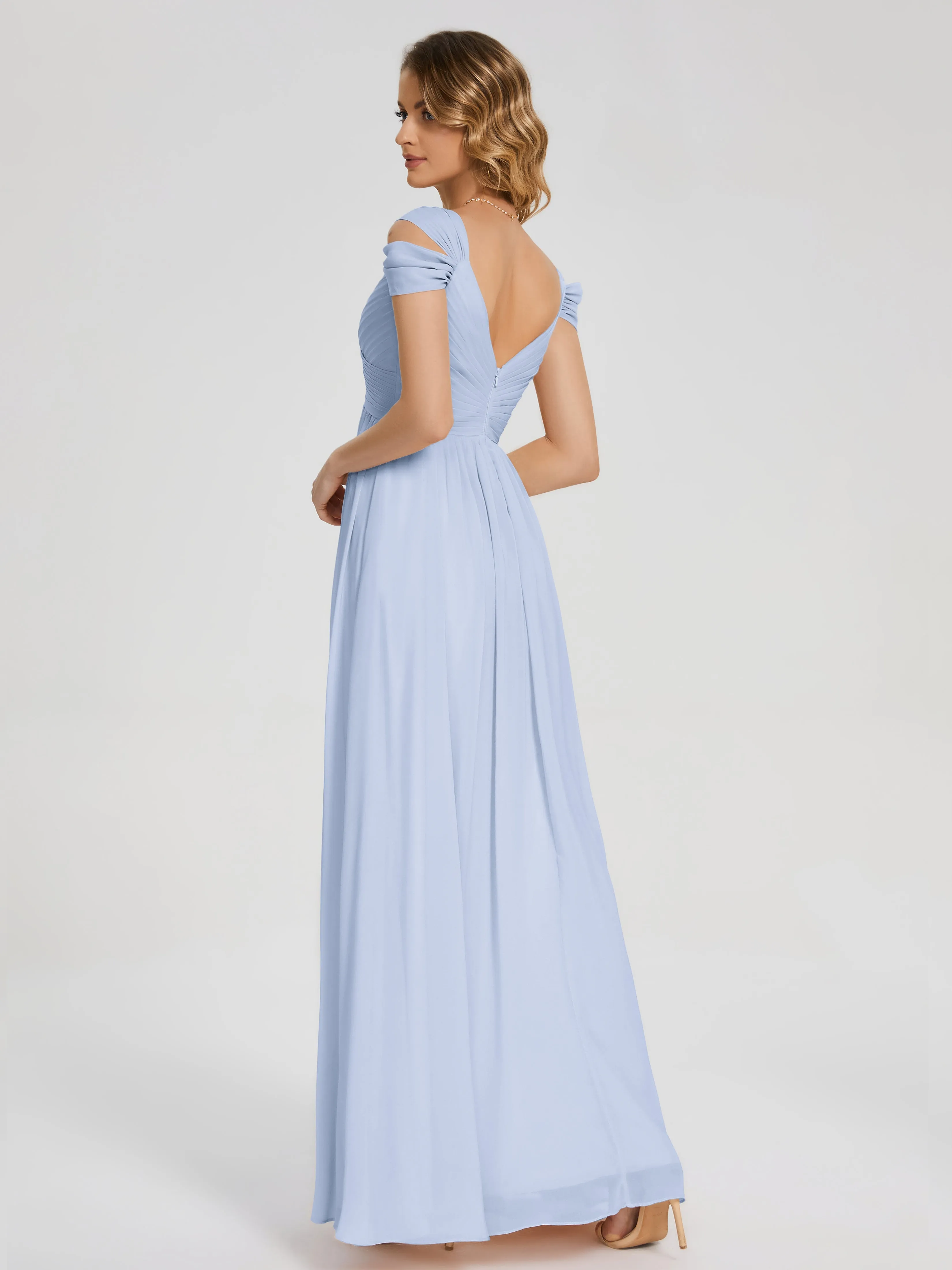 Charlee Flowy Split Chiffon Bridesmaid Dresses