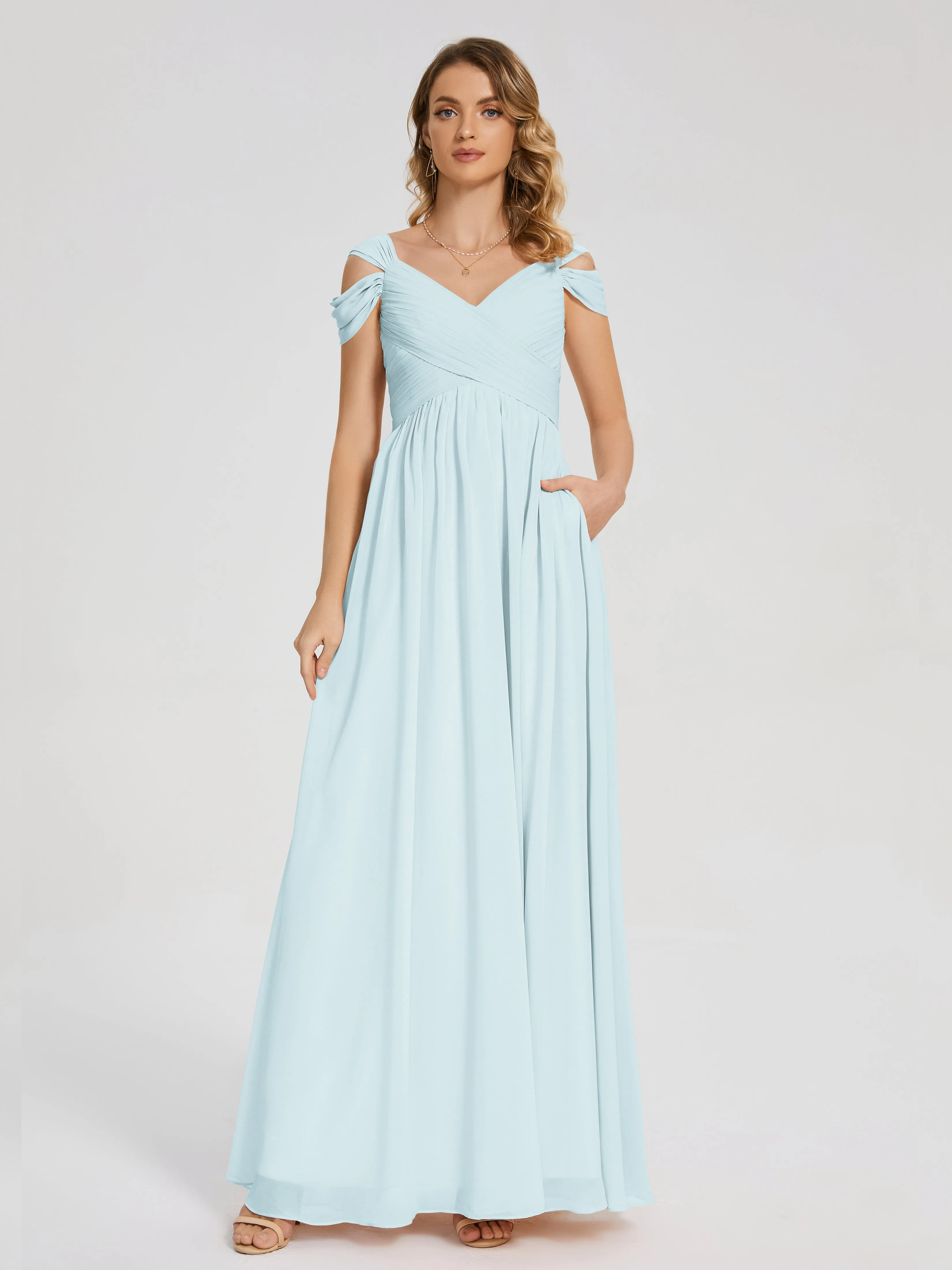 Charlee Flowy Split Chiffon Bridesmaid Dresses