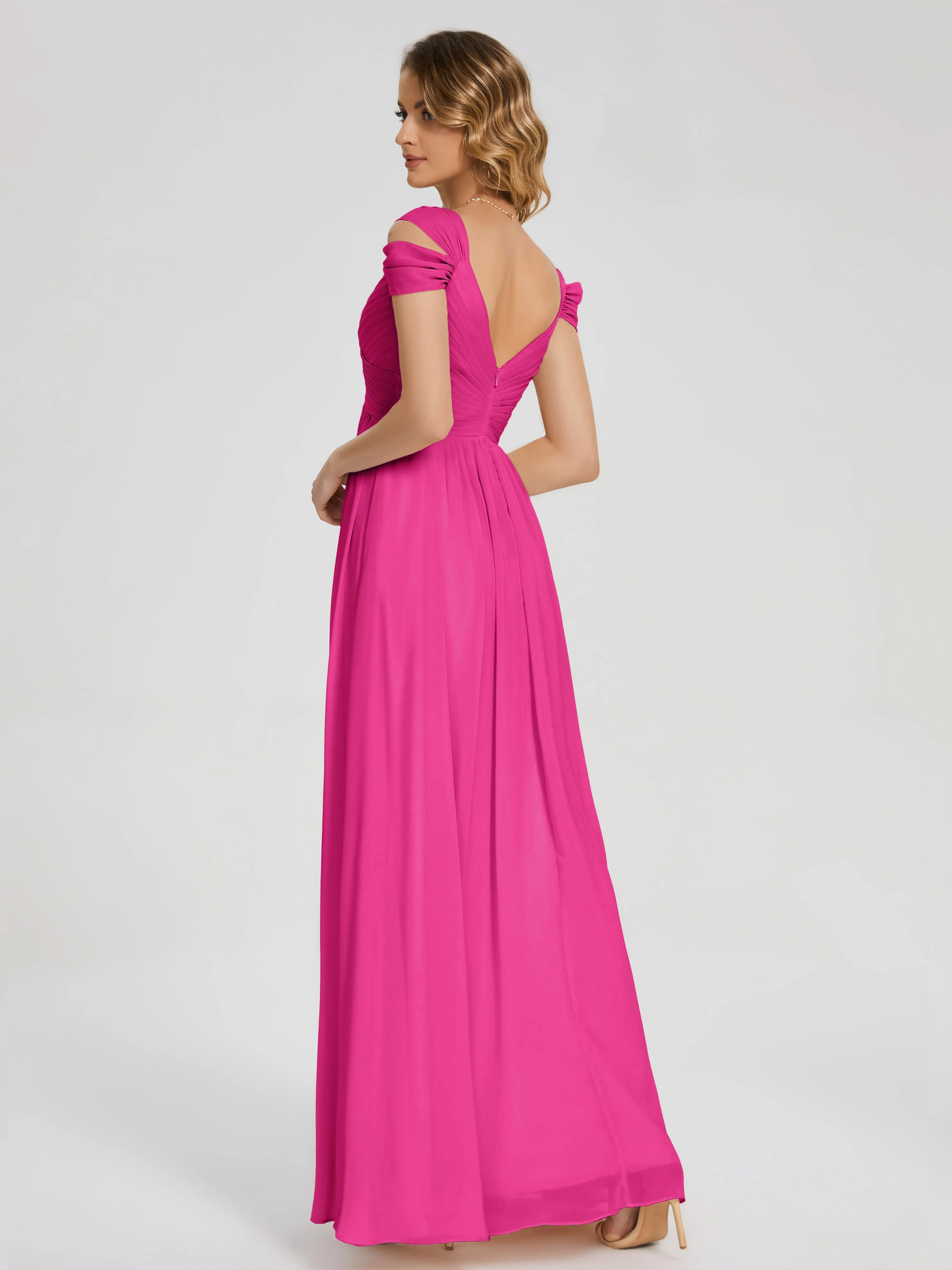 Charlee Flowy Split Chiffon Bridesmaid Dresses