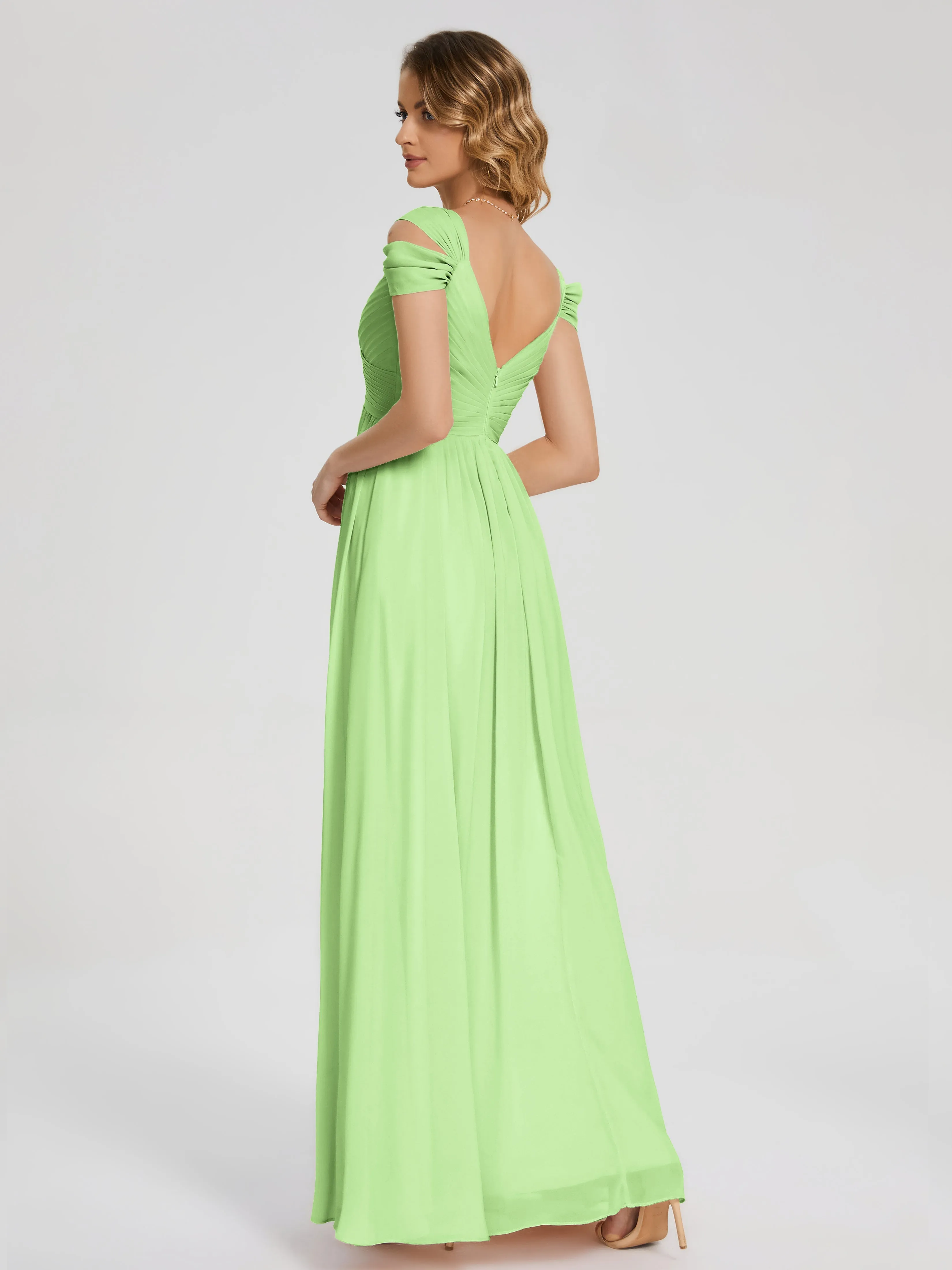 Charlee Flowy Split Chiffon Bridesmaid Dresses