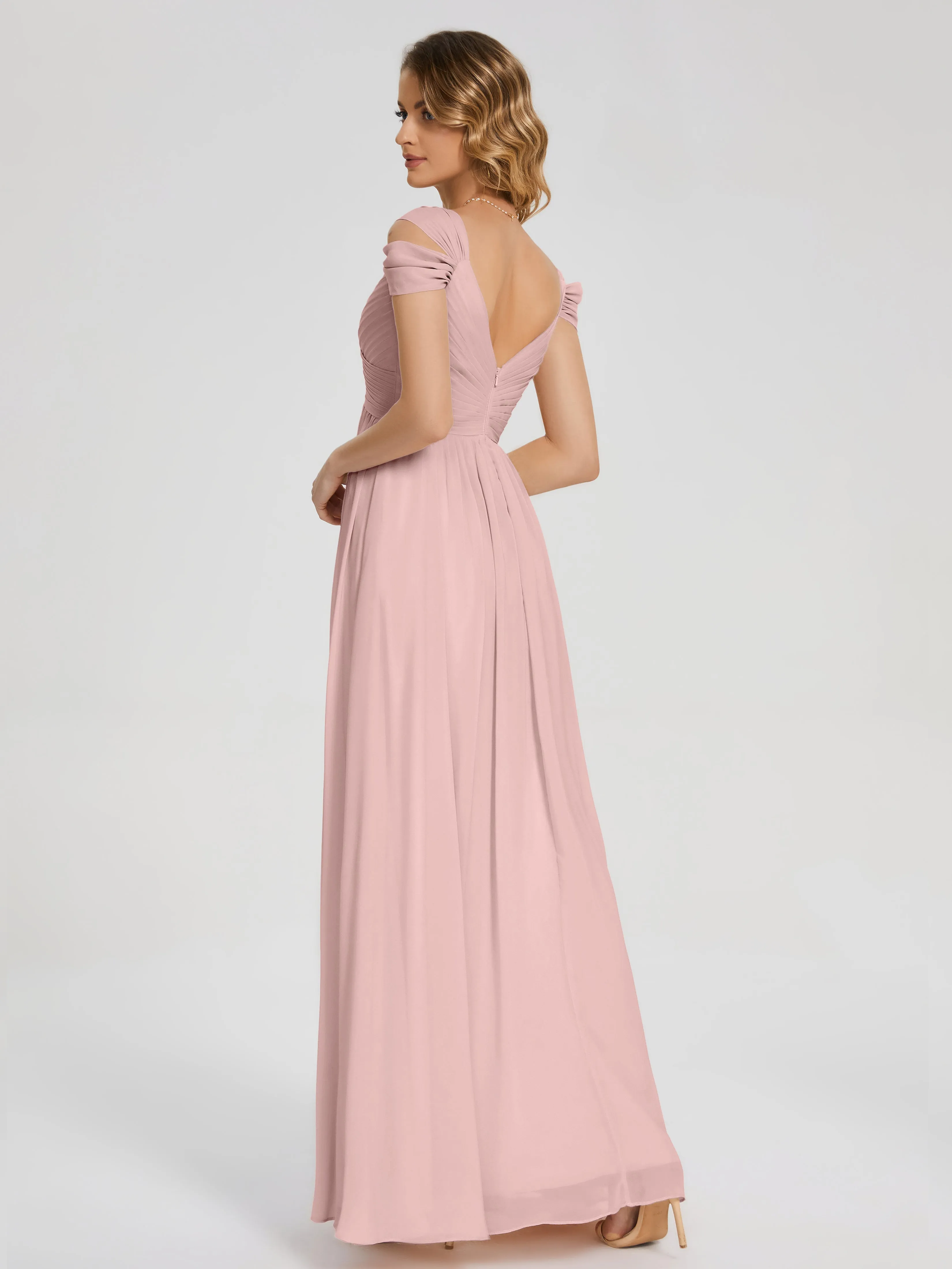 Charlee Flowy Split Chiffon Bridesmaid Dresses