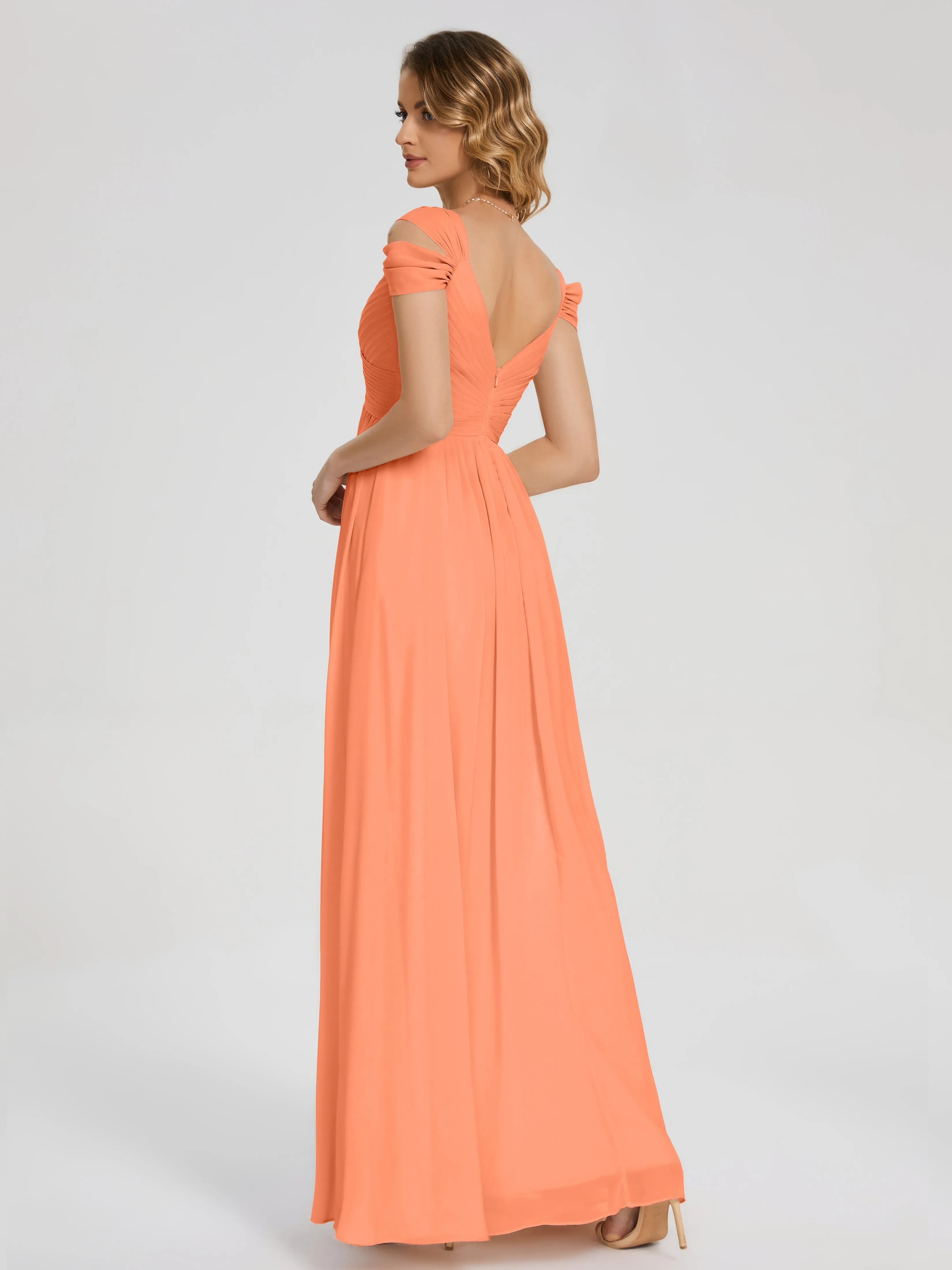 Charlee Flowy Split Chiffon Bridesmaid Dresses