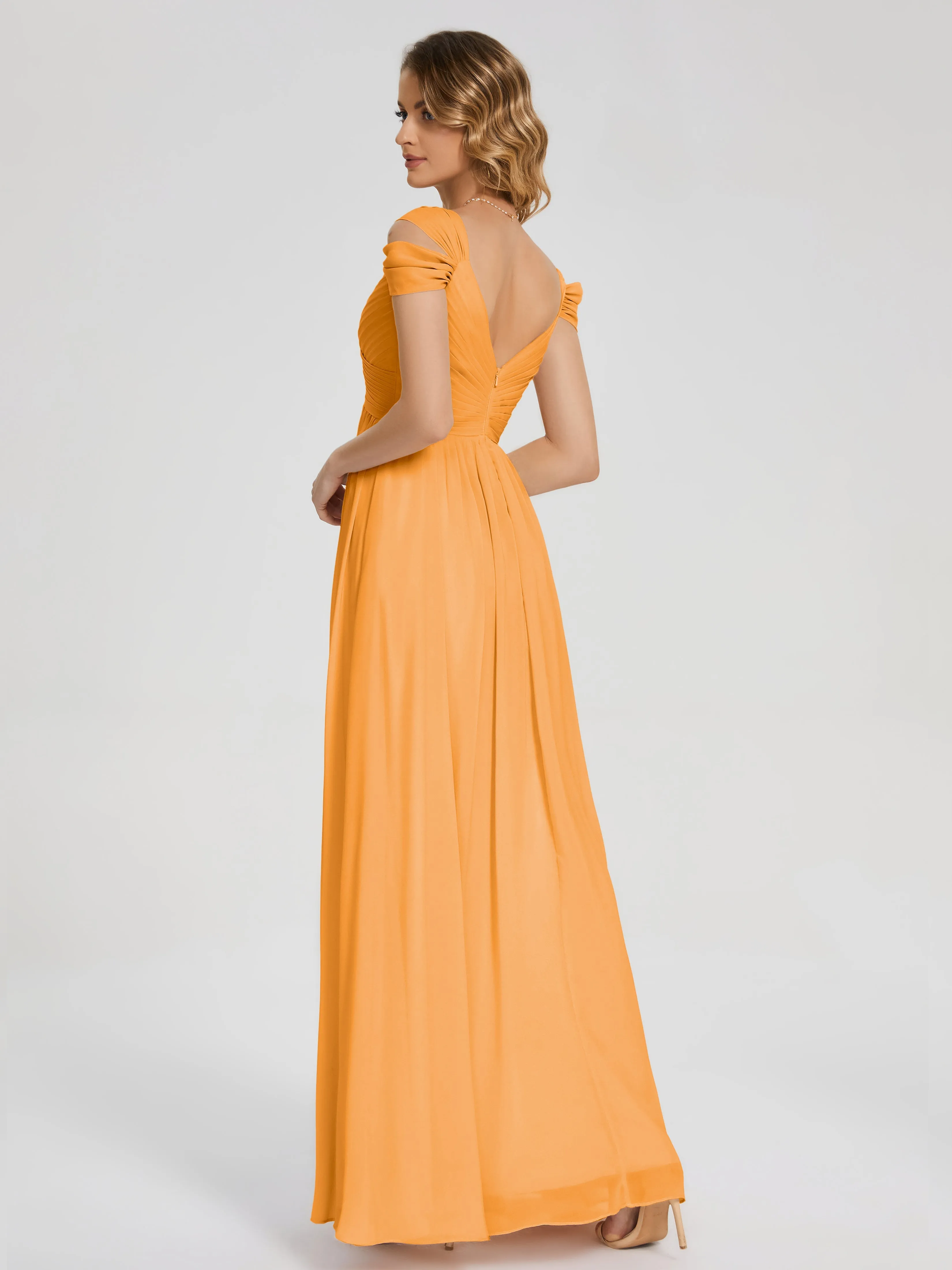 Charlee Flowy Split Chiffon Bridesmaid Dresses