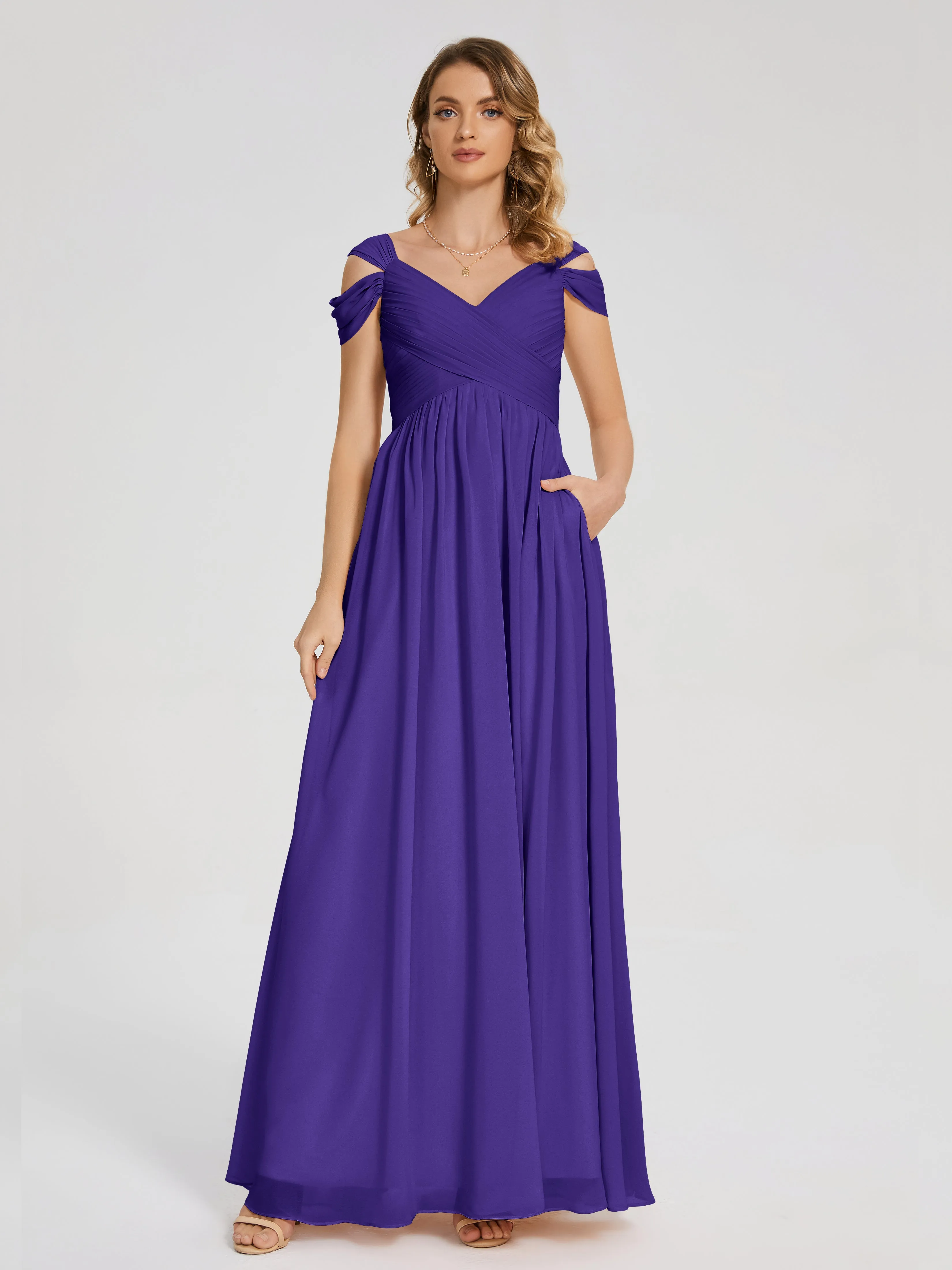 Charlee Flowy Split Chiffon Bridesmaid Dresses