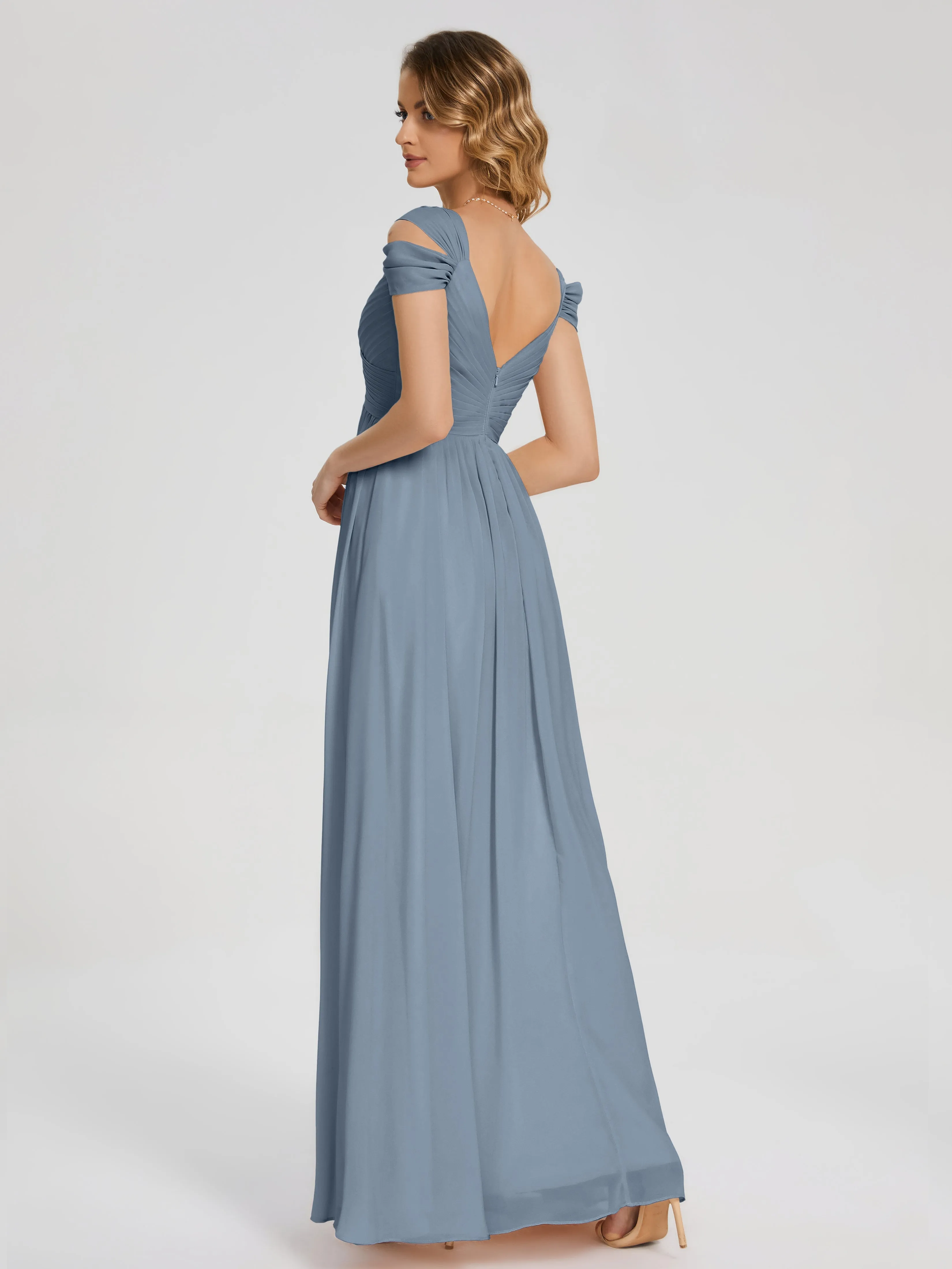 Charlee Flowy Split Chiffon Bridesmaid Dresses