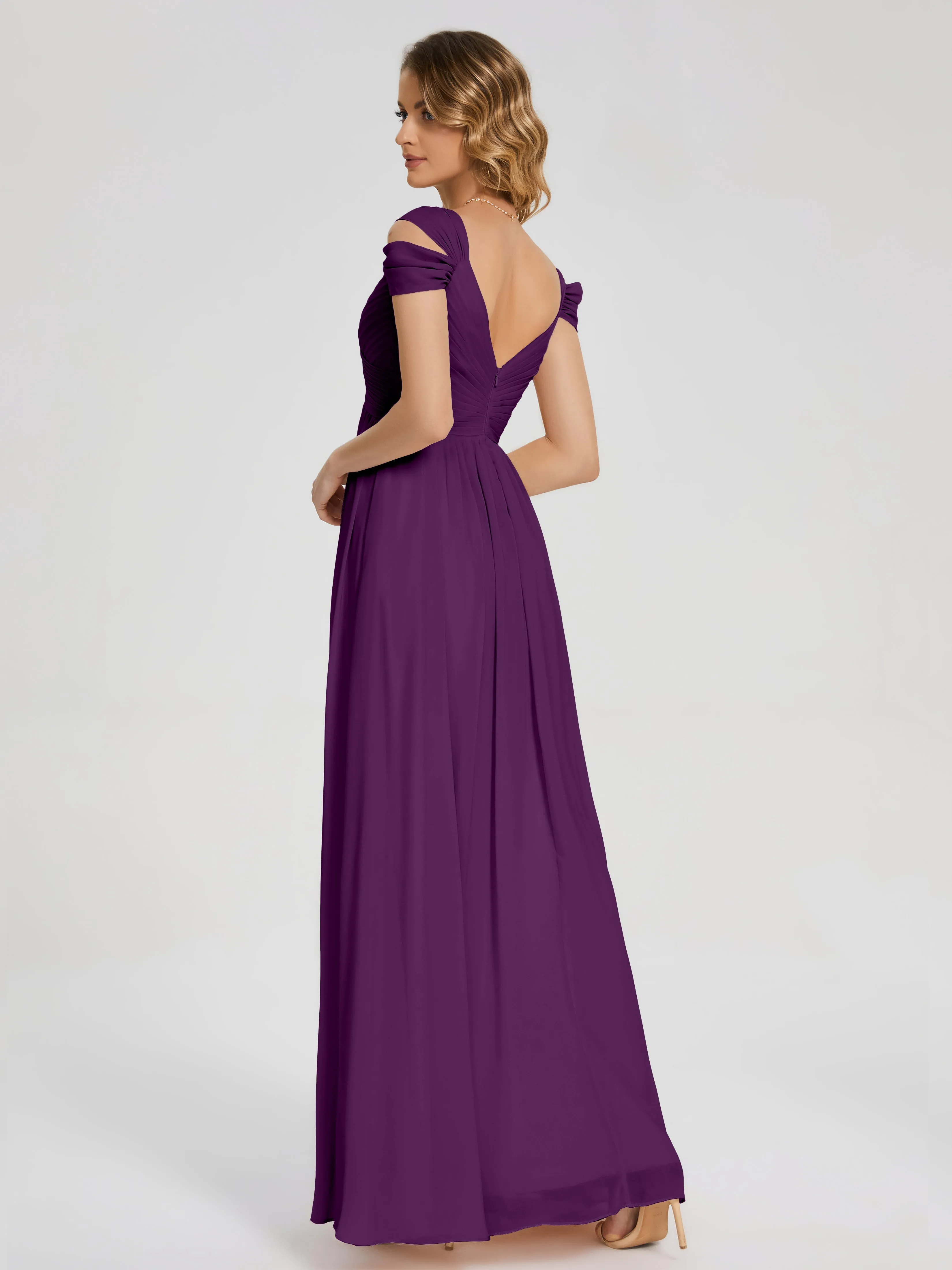 Charlee Flowy Split Chiffon Bridesmaid Dresses