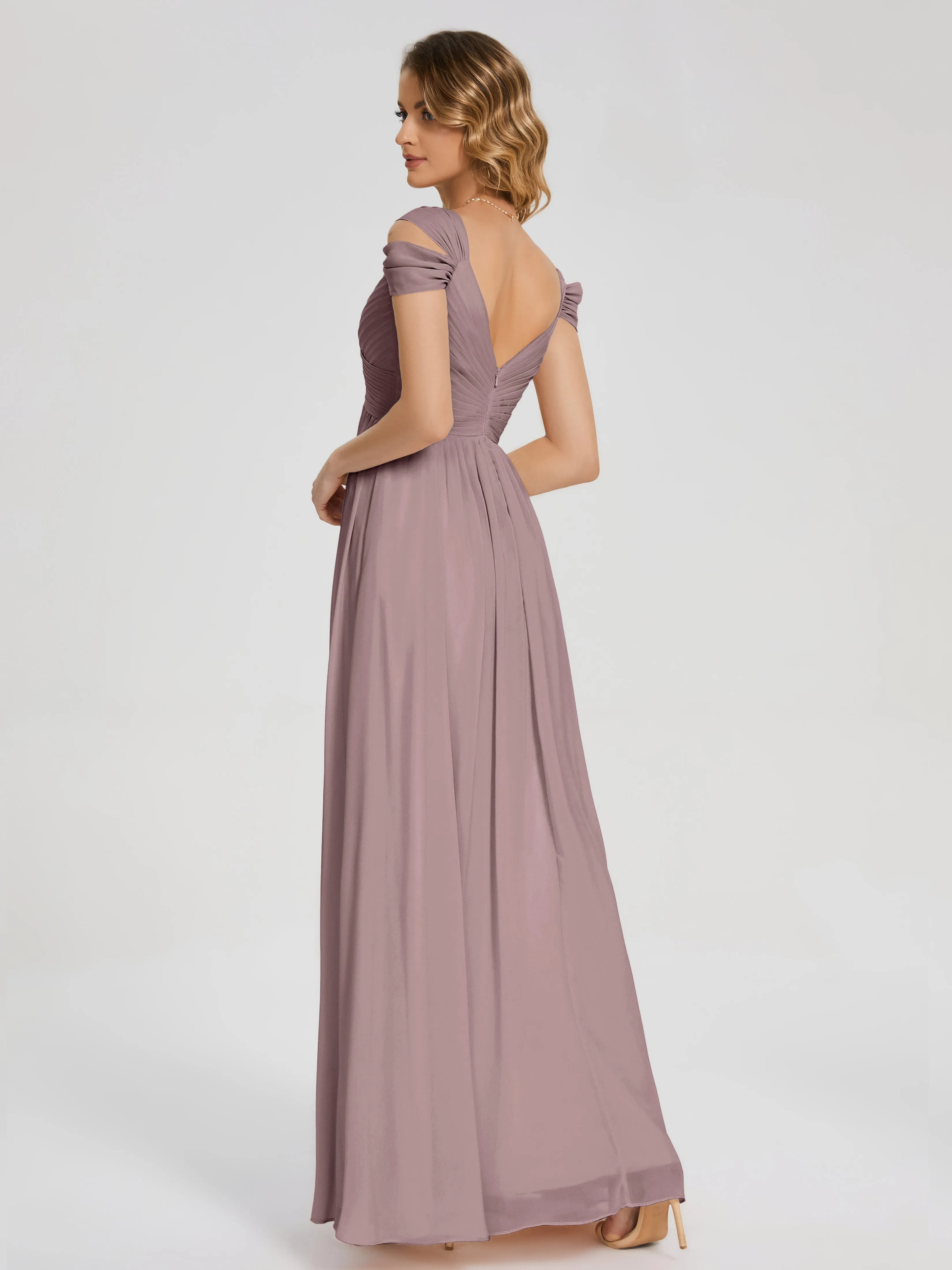 Charlee Flowy Split Chiffon Bridesmaid Dresses