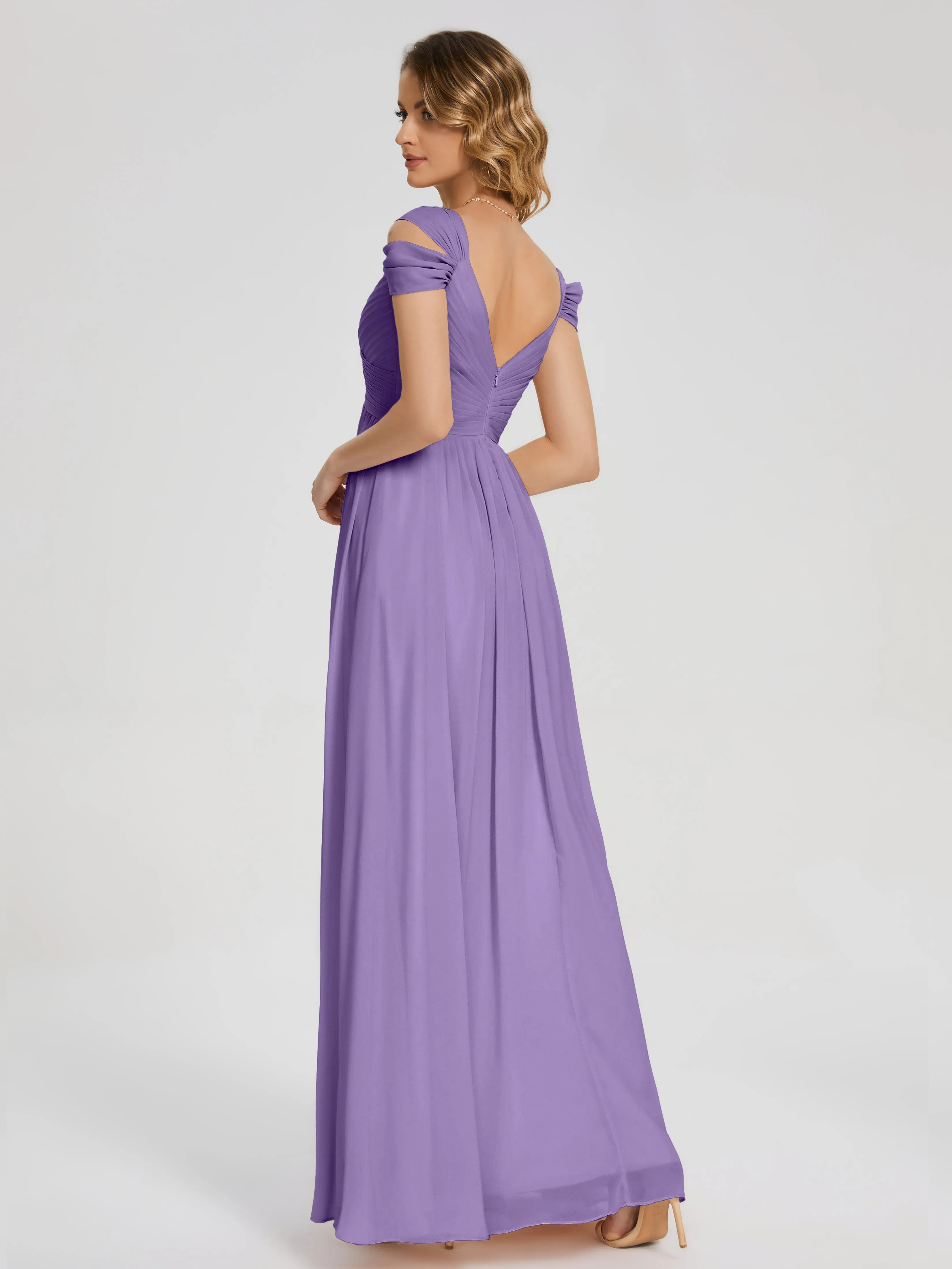 Charlee Flowy Split Chiffon Bridesmaid Dresses