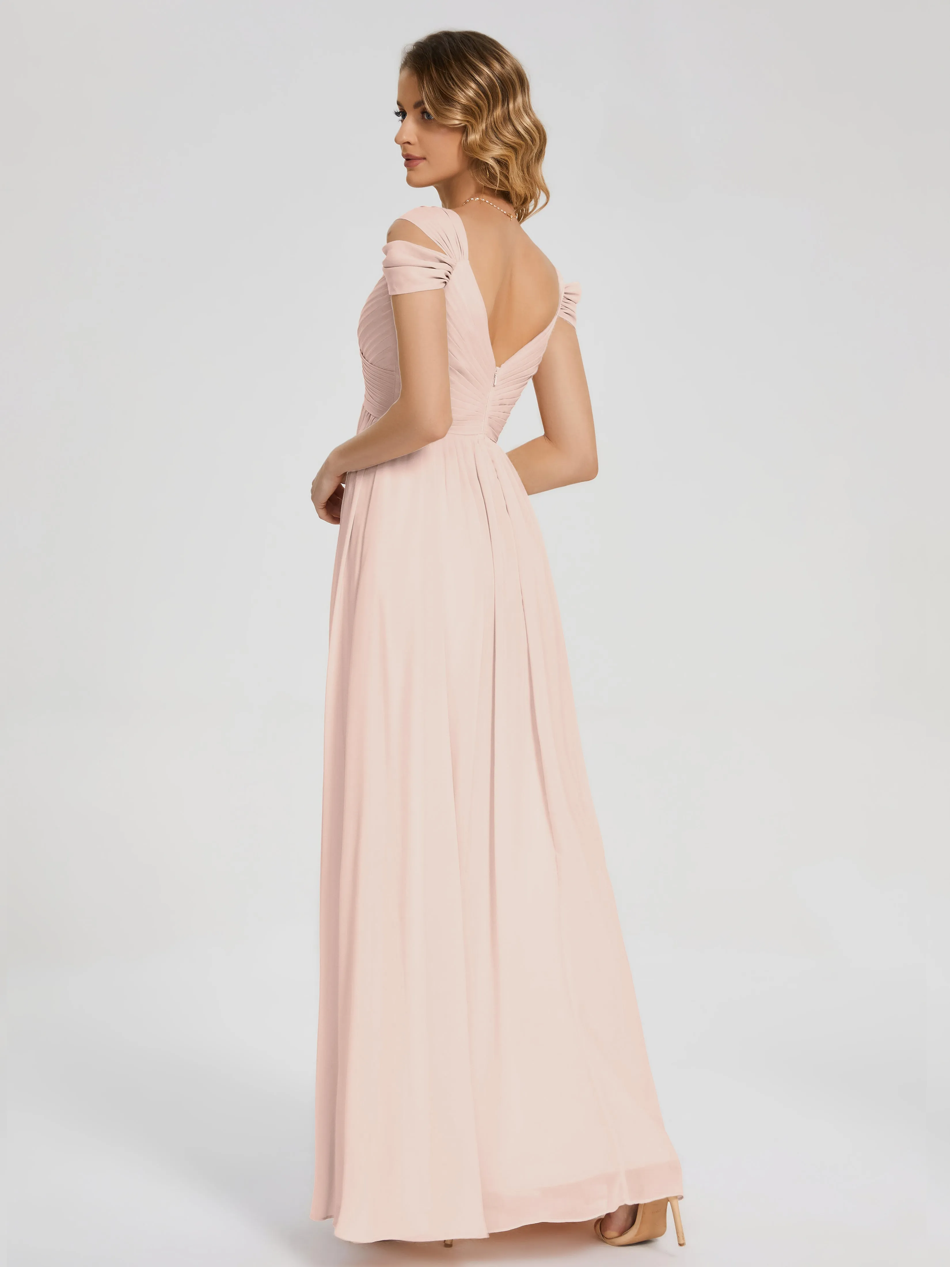 Charlee Flowy Split Chiffon Bridesmaid Dresses