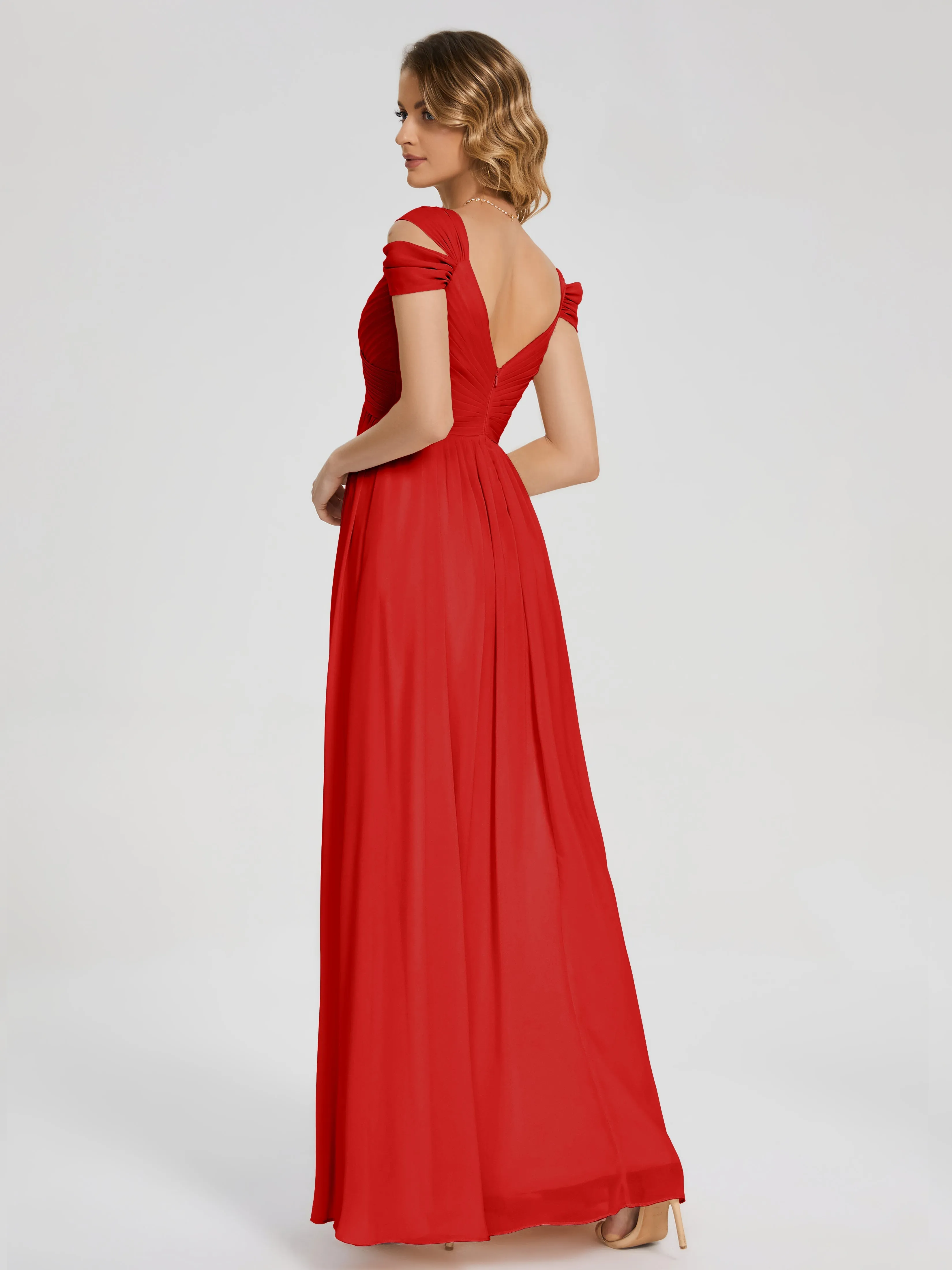 Charlee Flowy Split Chiffon Bridesmaid Dresses