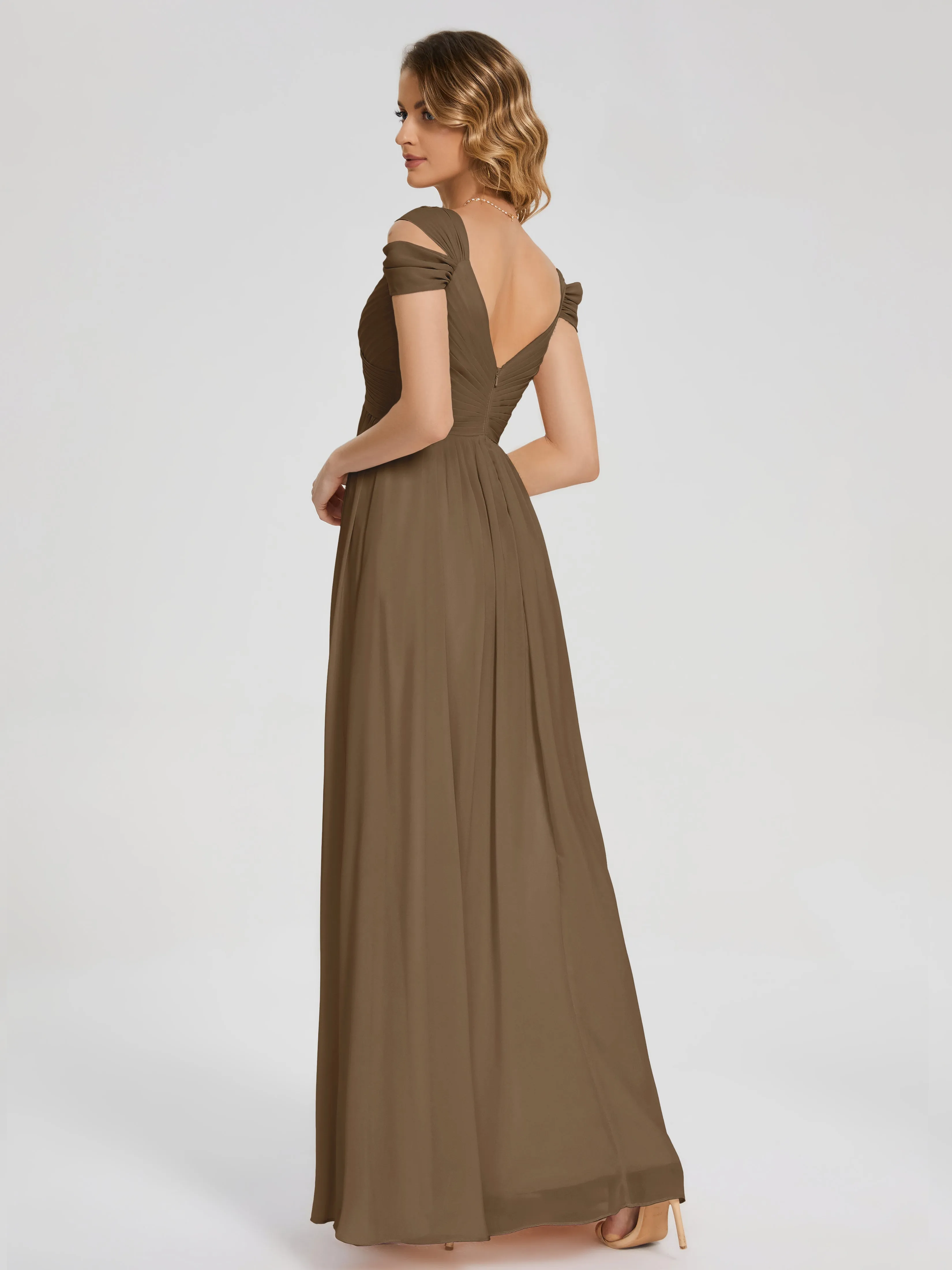 Charlee Flowy Split Chiffon Bridesmaid Dresses