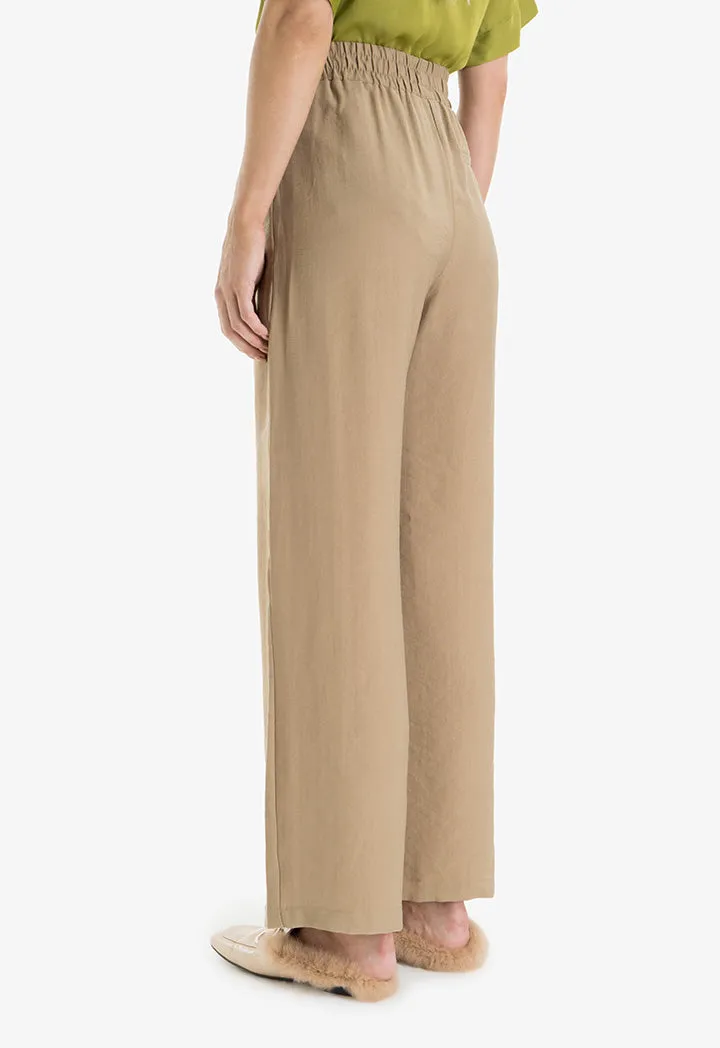 Choice Wide Leg Comfy Trouser Khaki