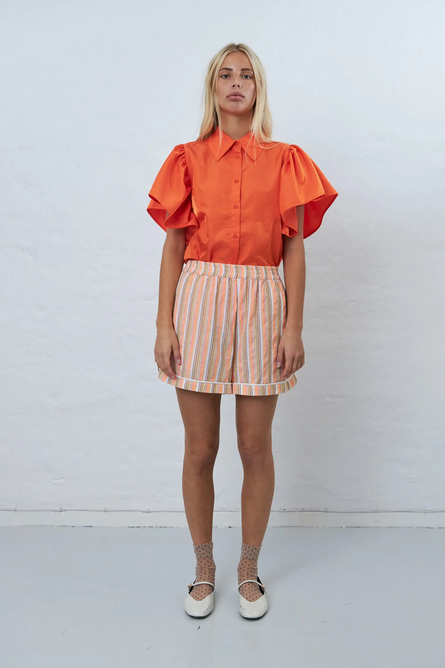 Cotton pyjamas shorts - Sunshine Orange