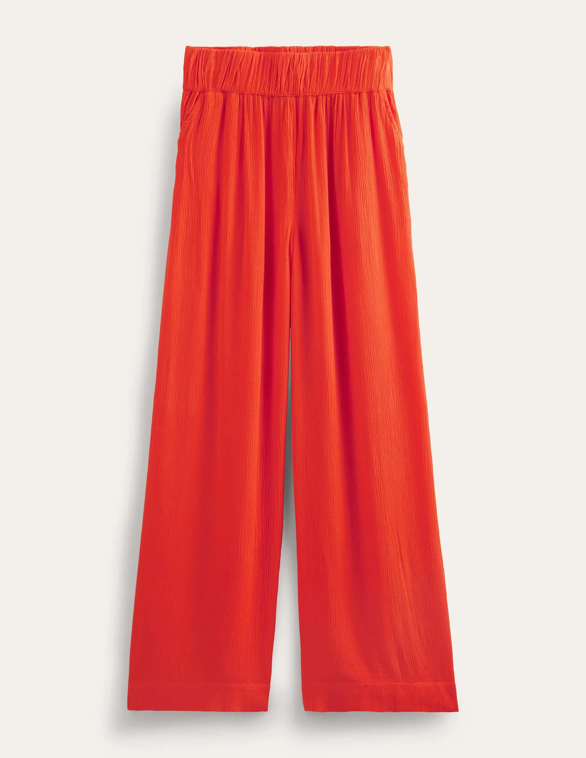 Crinkle Wide Leg Trousers-Firework