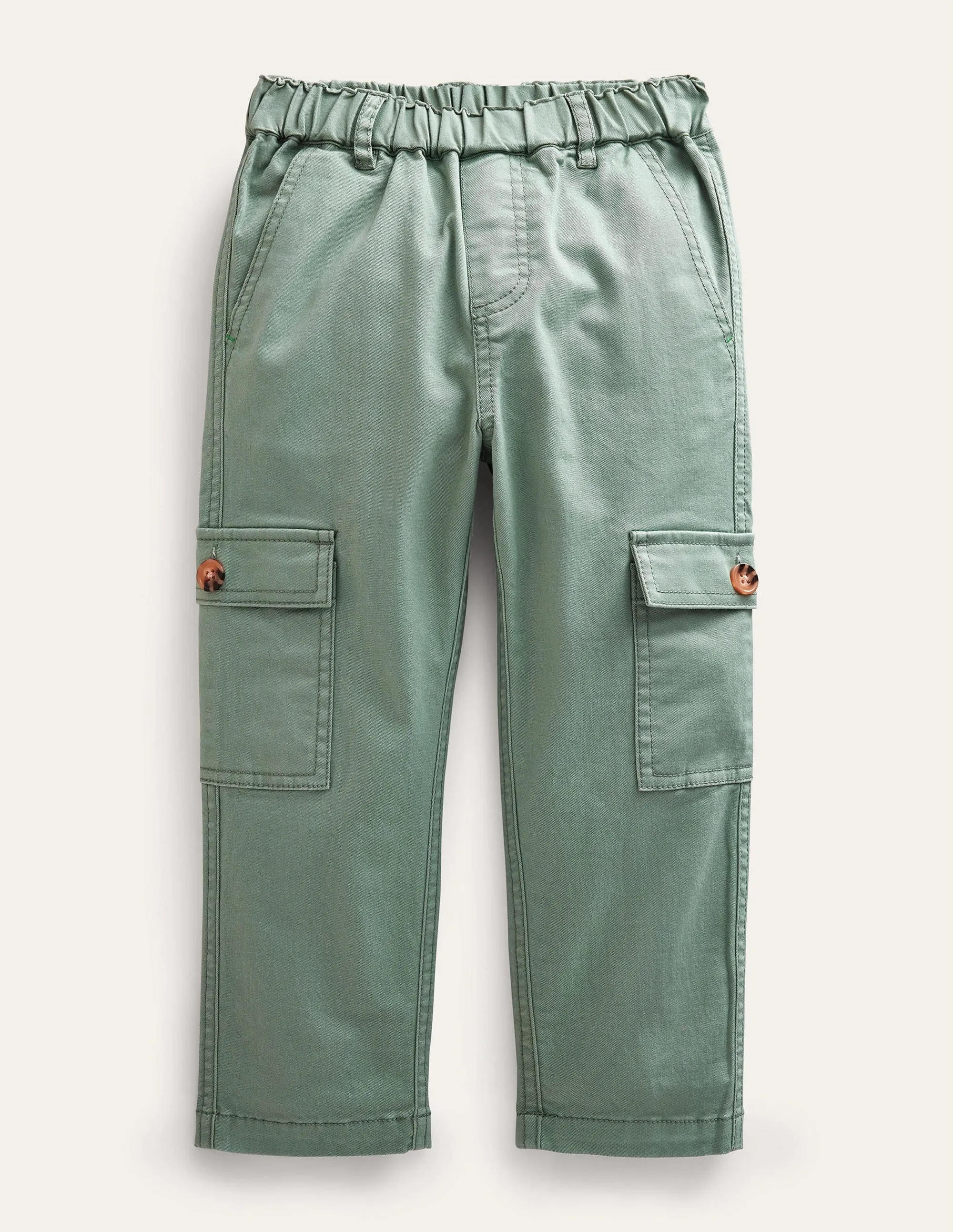 Cropped Cargo Trousers-Pottery Green