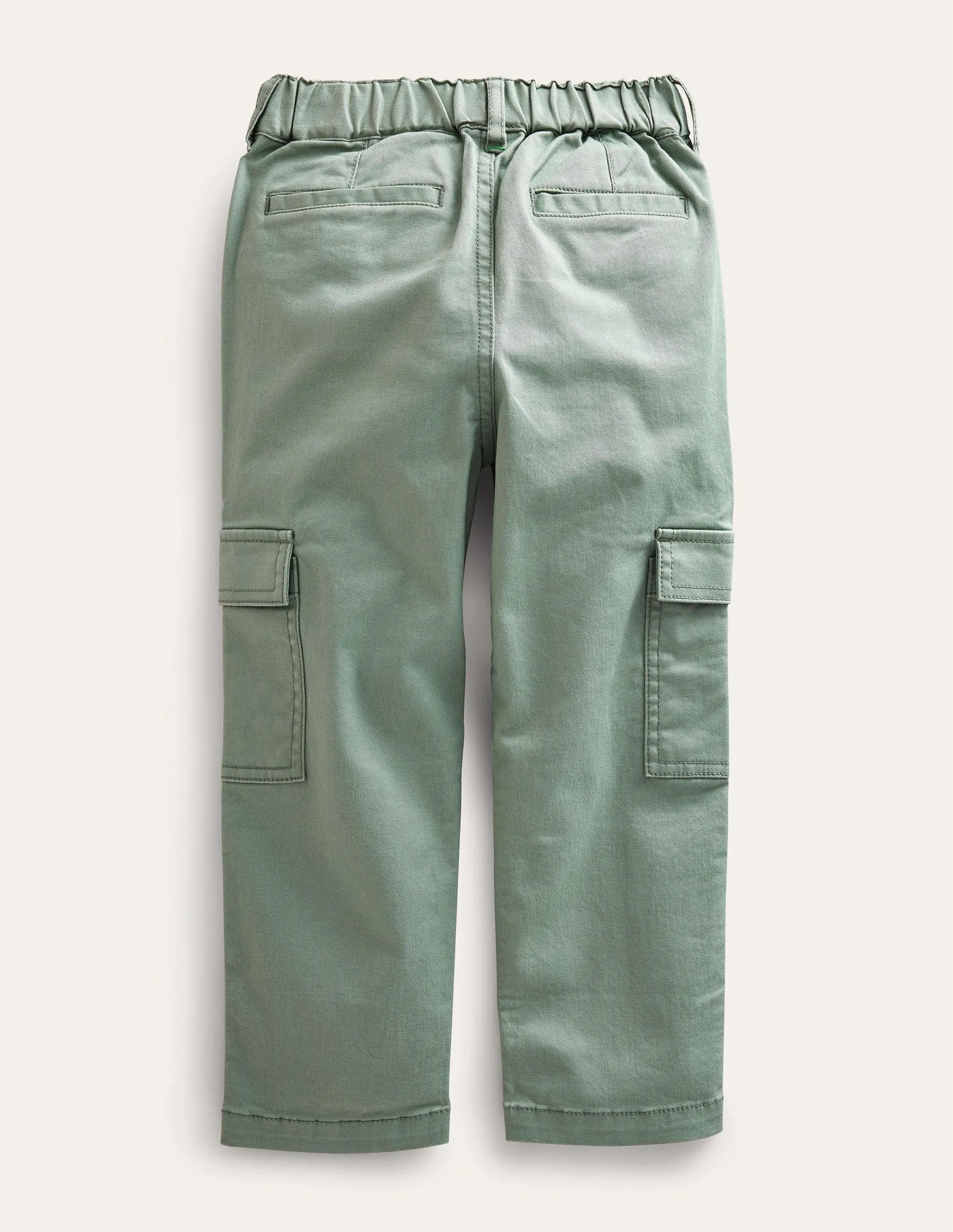 Cropped Cargo Trousers-Pottery Green