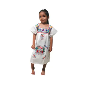 Embroidered Dress Kids	White