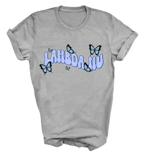 Lambda Nu Soft Style Groovy Print Tee