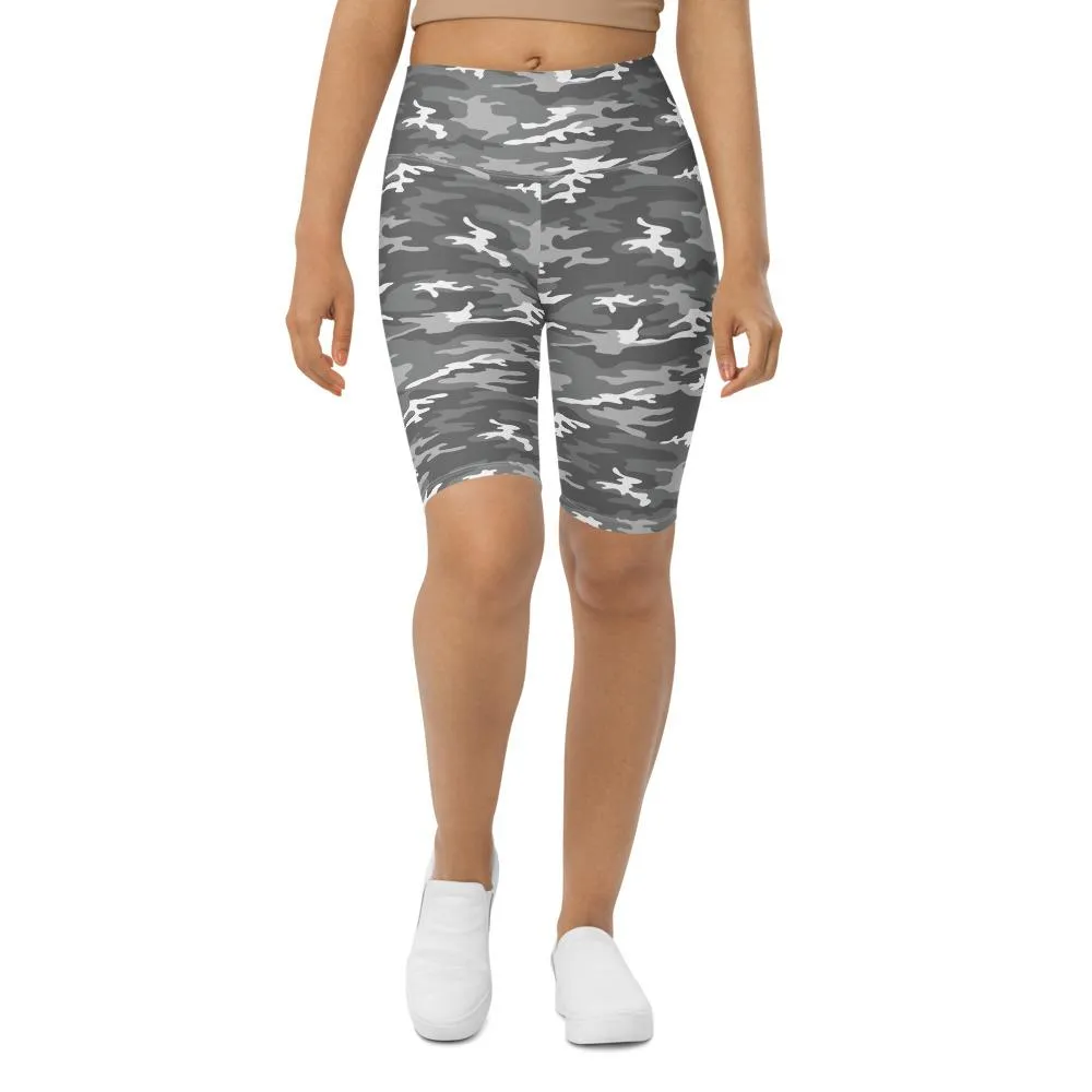 Light Grey Camo Bike Shorts