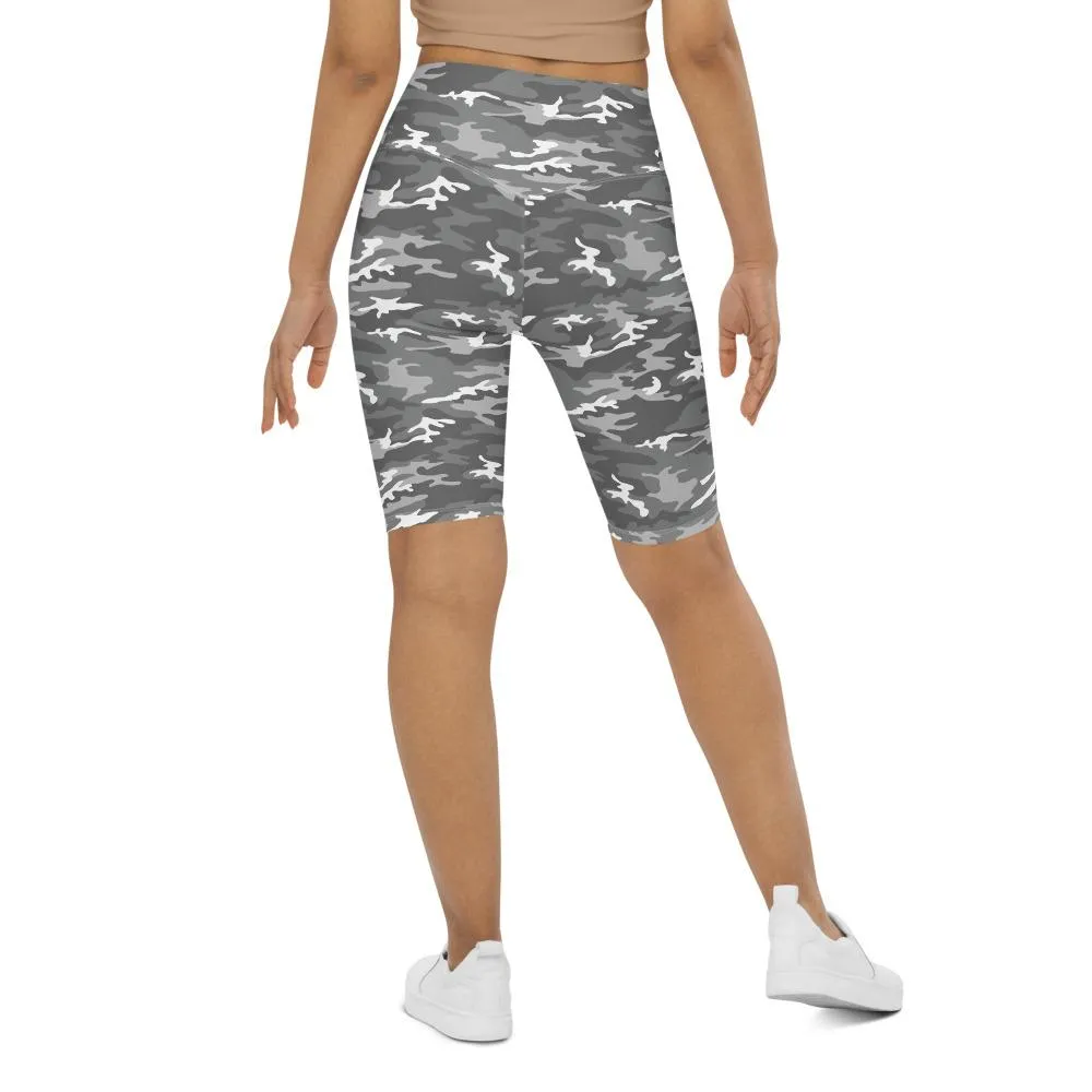 Light Grey Camo Bike Shorts