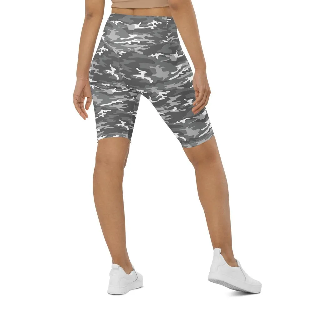 Light Grey Camo Bike Shorts