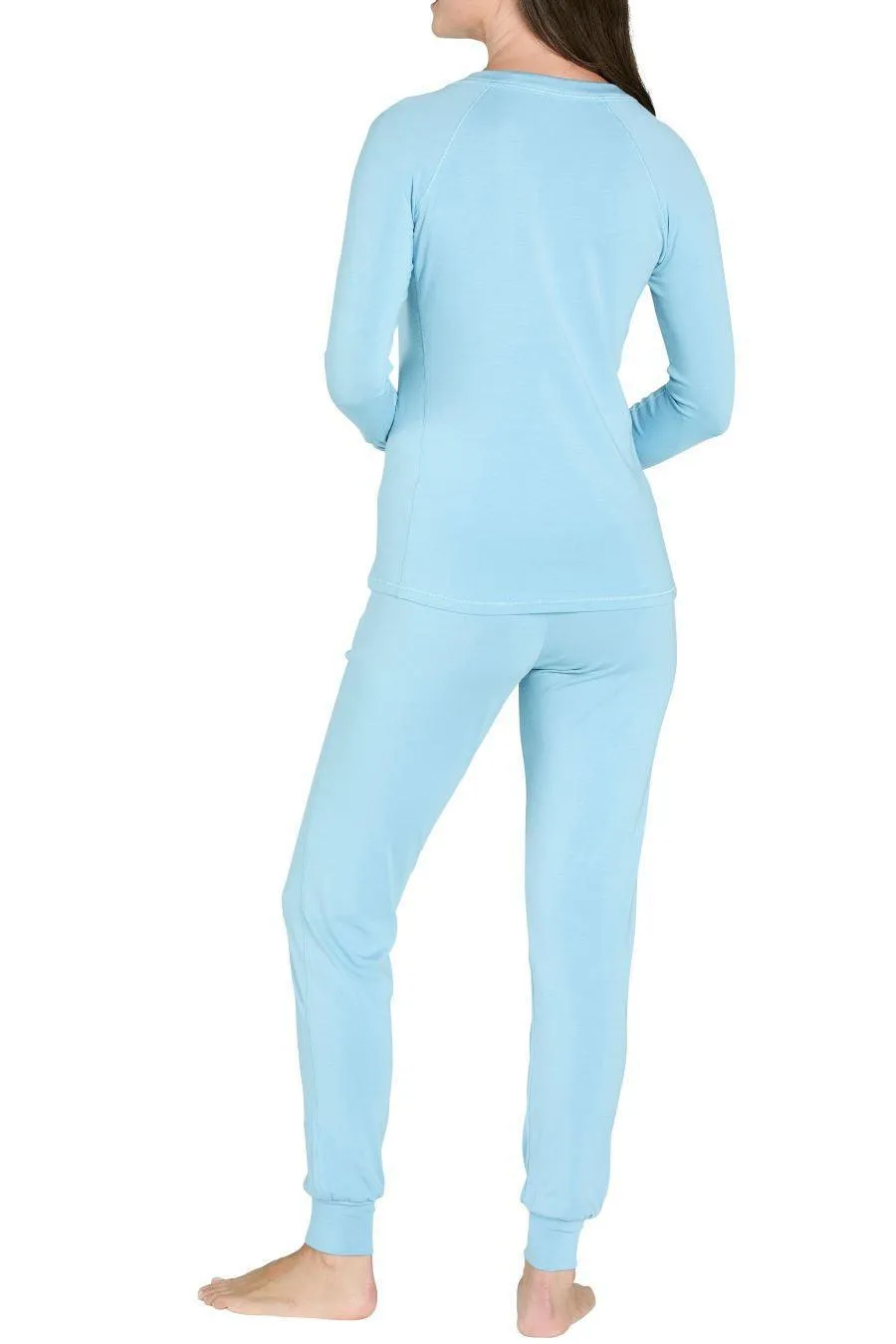 Long Sleeve Henley Loungewear Set