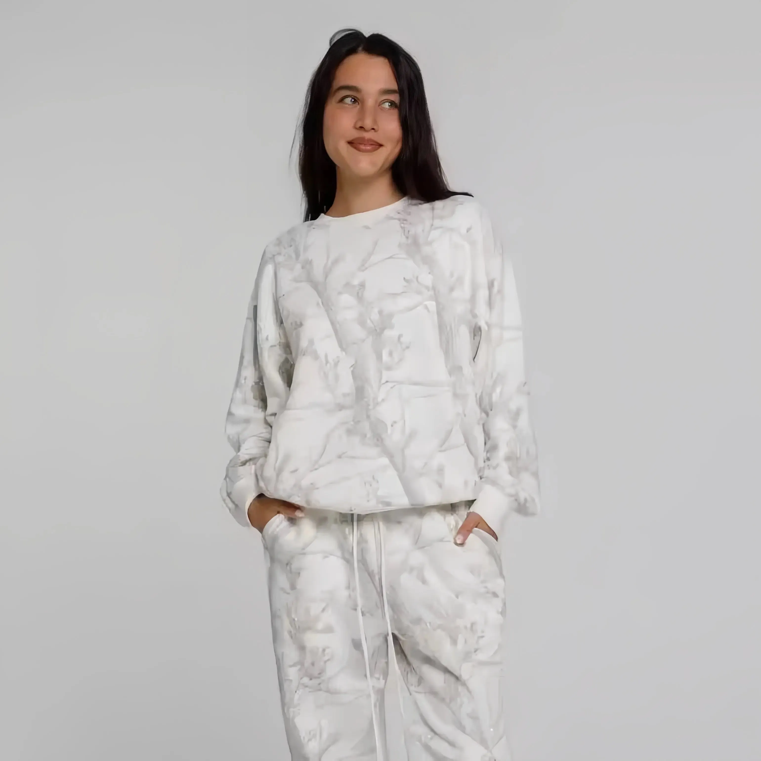 Marble Print Oversized Loungewear Set