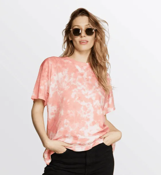 Mystic Tie Dye Tee Soft Coral