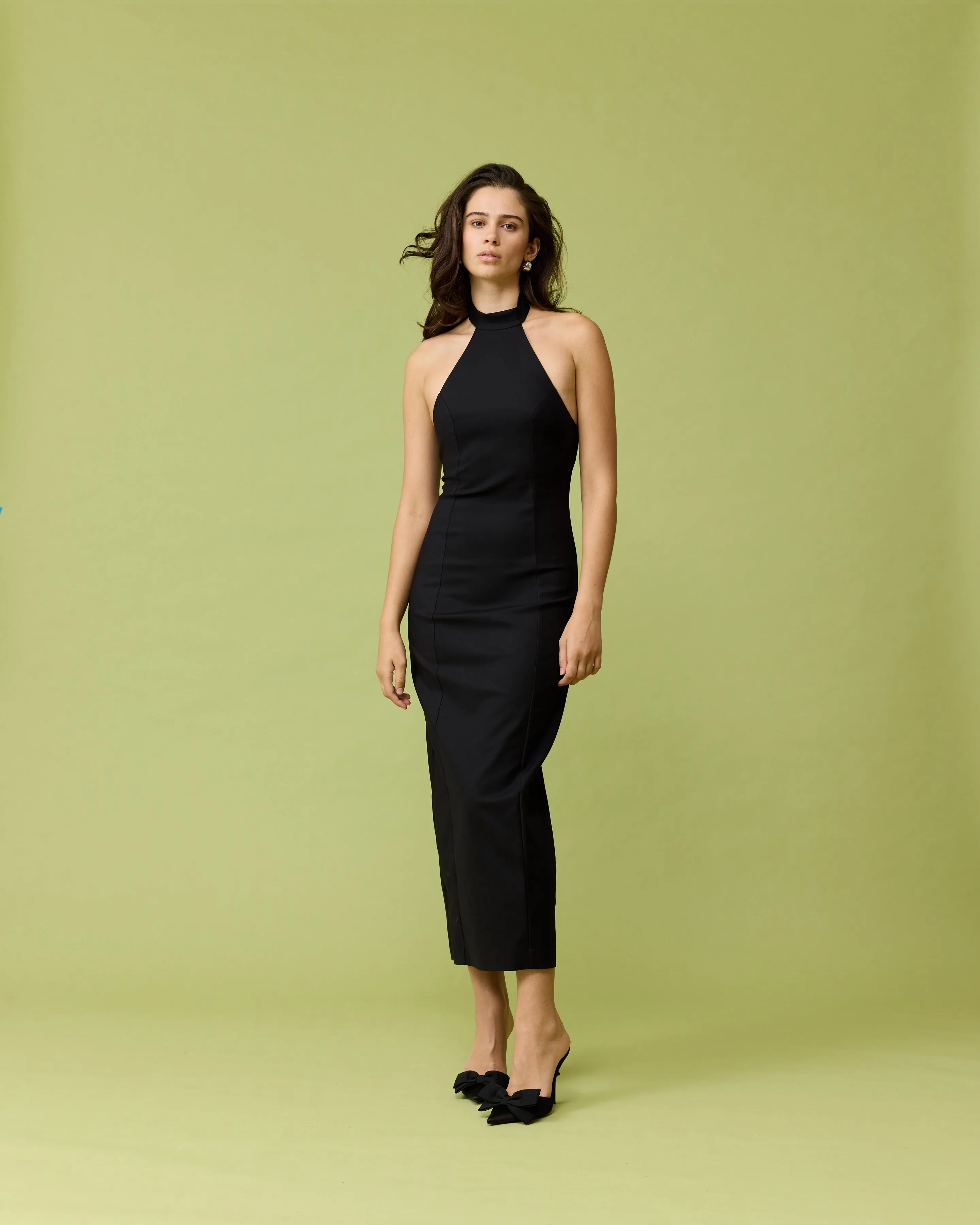 NAOMI HALTER DRESS BLACK