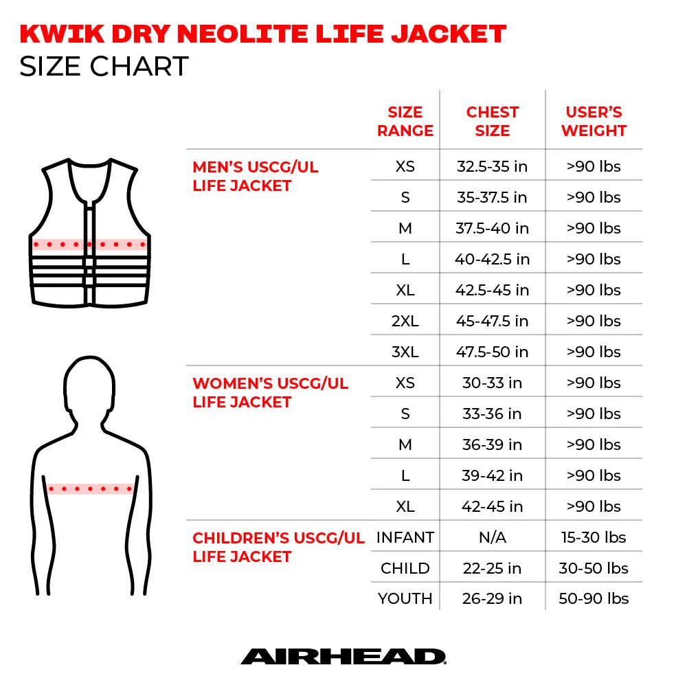 Orca Neolite Kwik-Dry Life Jacket Vest | Child-Adult