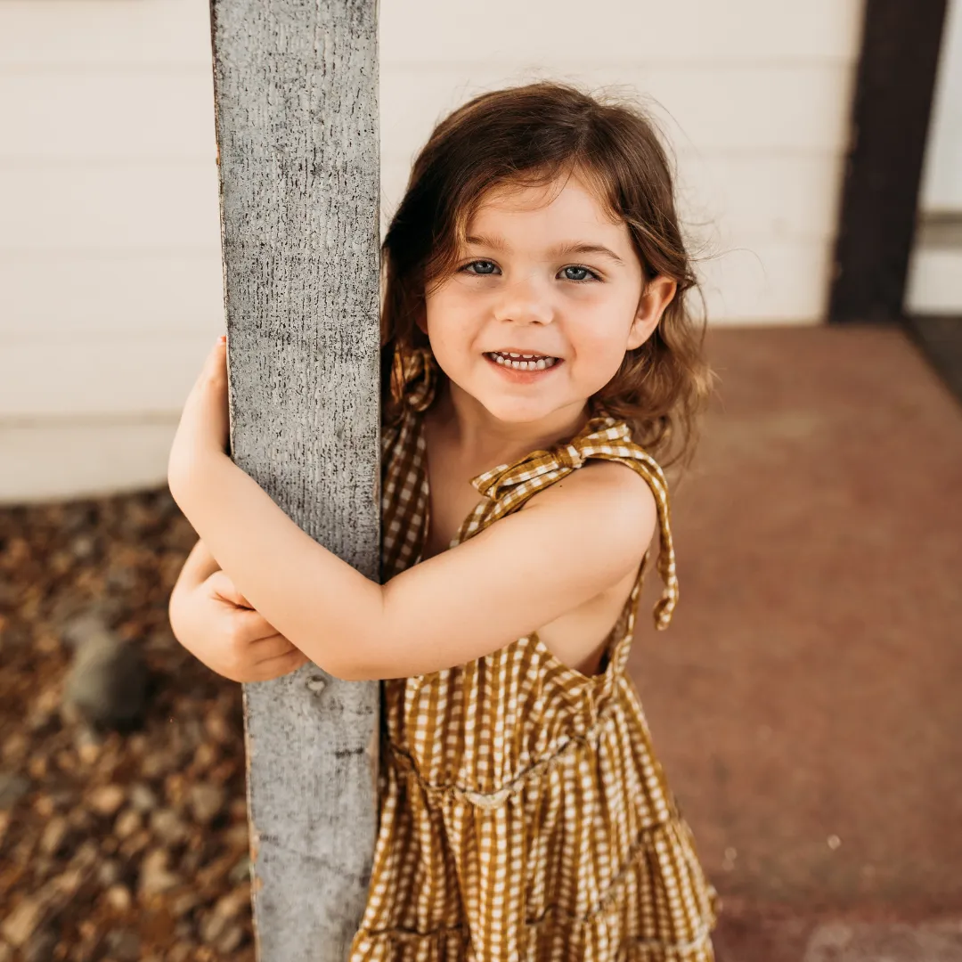 Organic Cotton Tiered Sleeveless Tie Dress