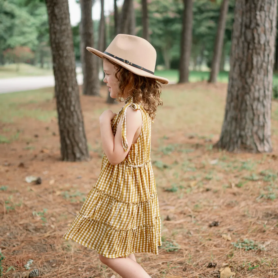 Organic Cotton Tiered Sleeveless Tie Dress