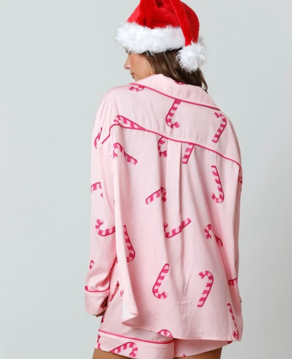 Silky Soft Candy Cane Pajamas