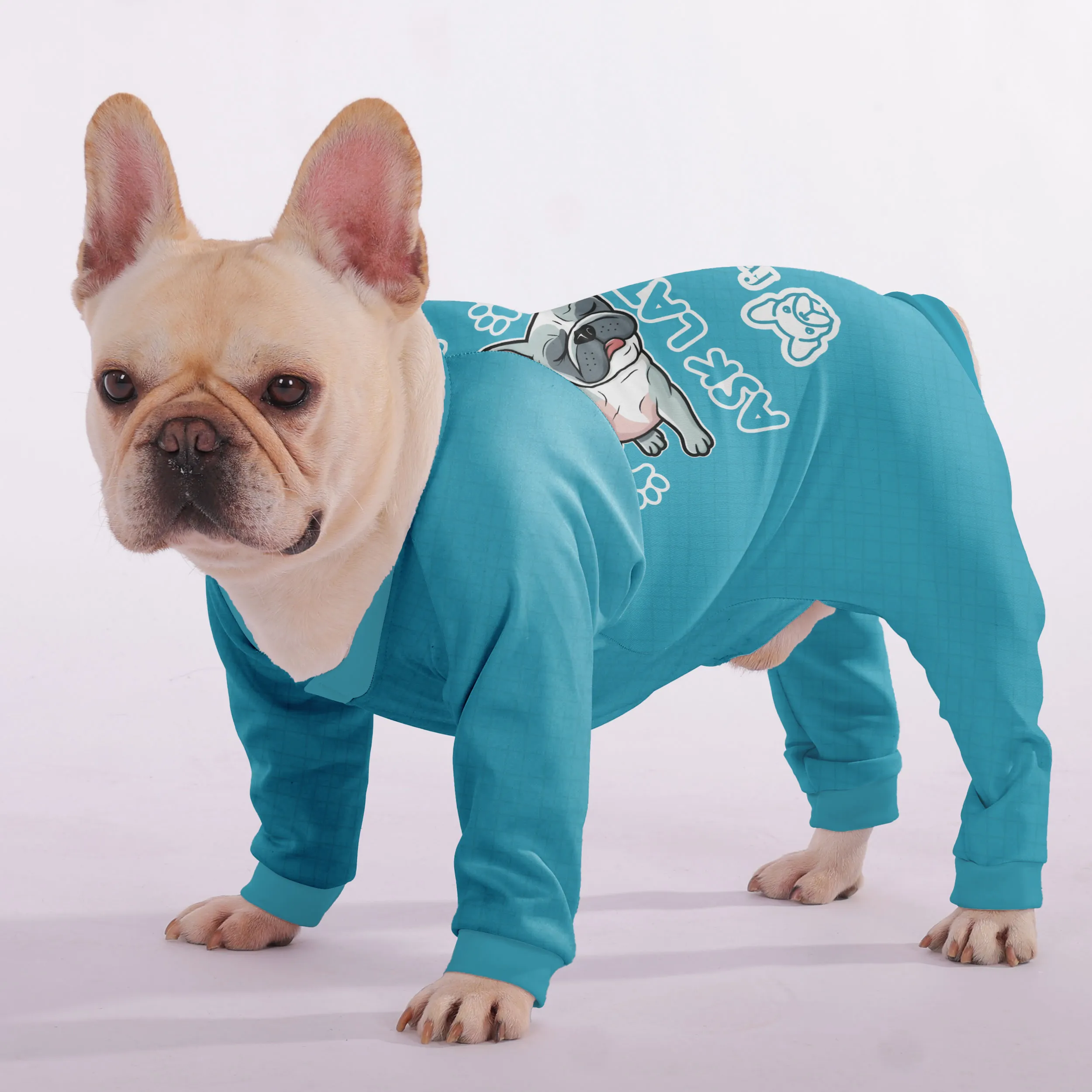 Sleep now , Ask later - Frenchie Pajamas – Ultra-Soft, Cozy, & Adorably Stylish