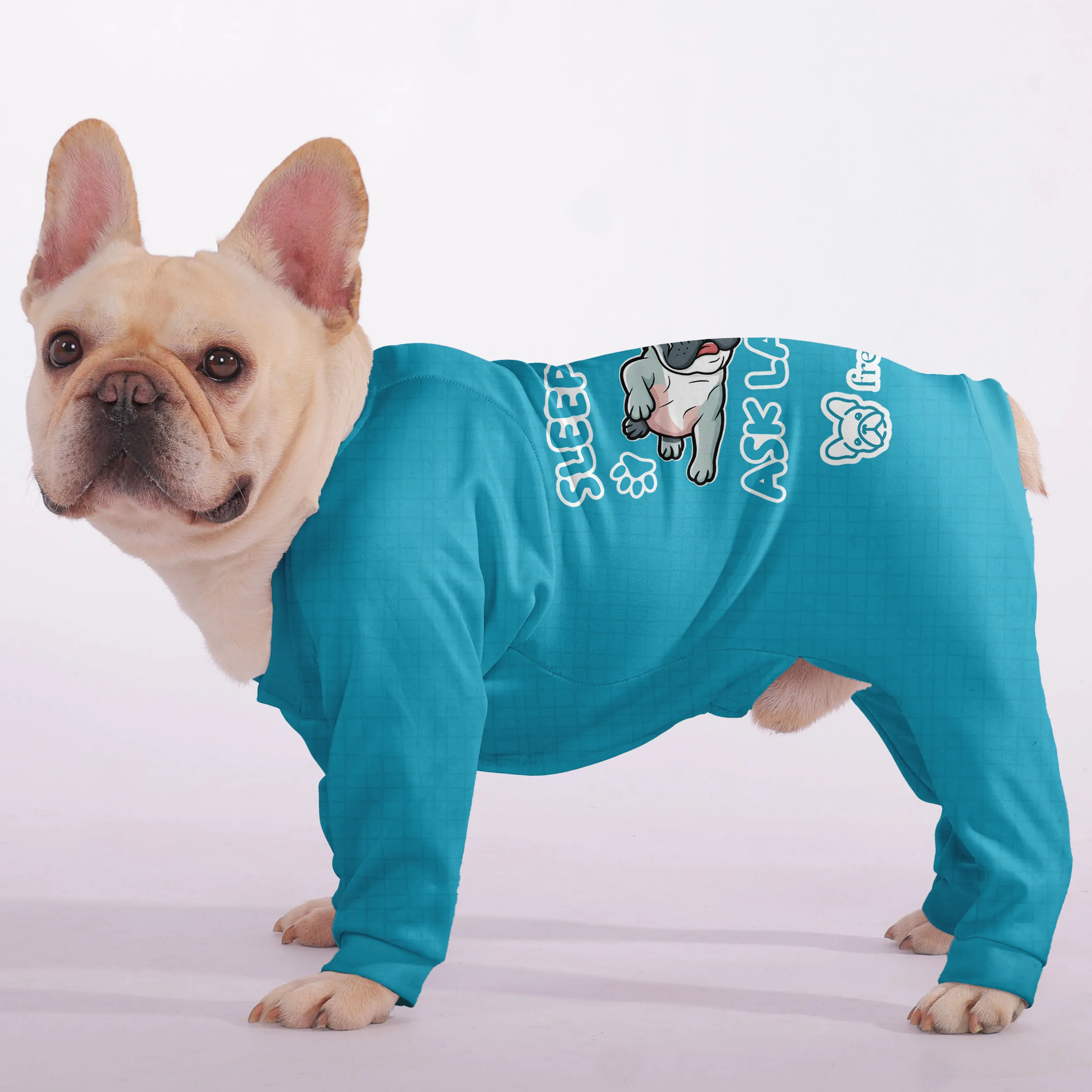 Sleep now , Ask later - Frenchie Pajamas – Ultra-Soft, Cozy, & Adorably Stylish