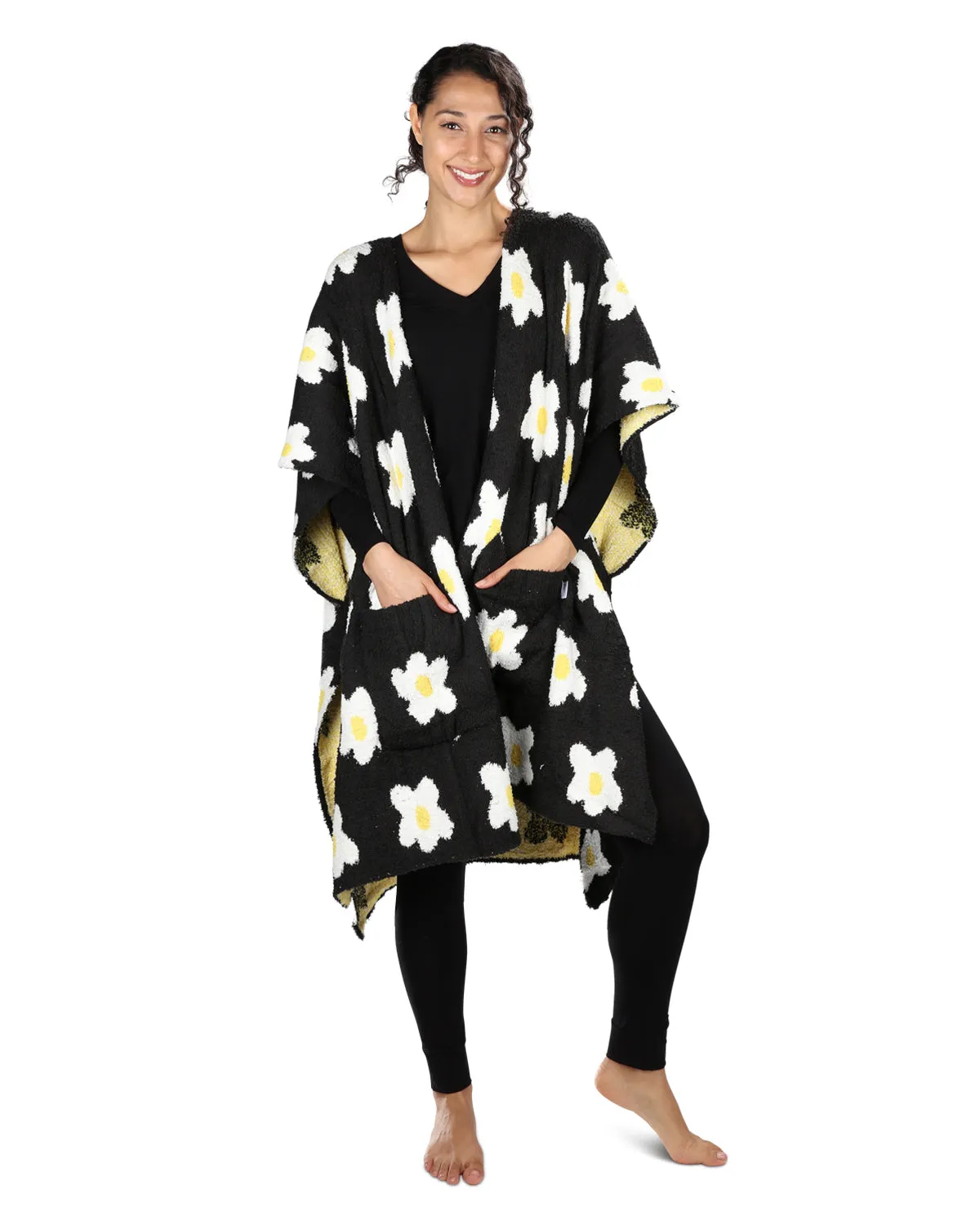 Women's Daisy Cozy Knit Wearable Throw Robe