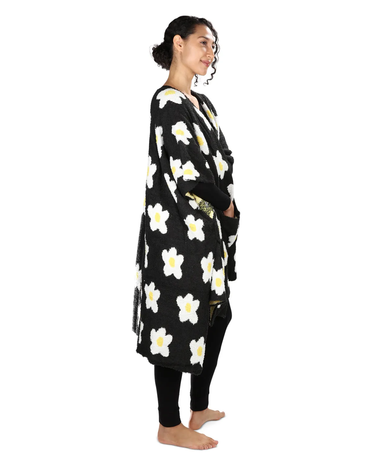 Women's Daisy Cozy Knit Wearable Throw Robe